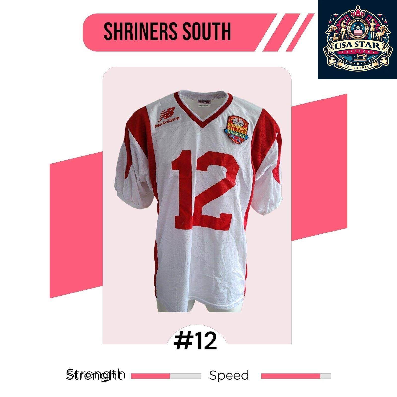 2011 Aleppo New Balance Shriners South Football All Stars Jersey 12 XL Cotton Blend - USASTARFASHION