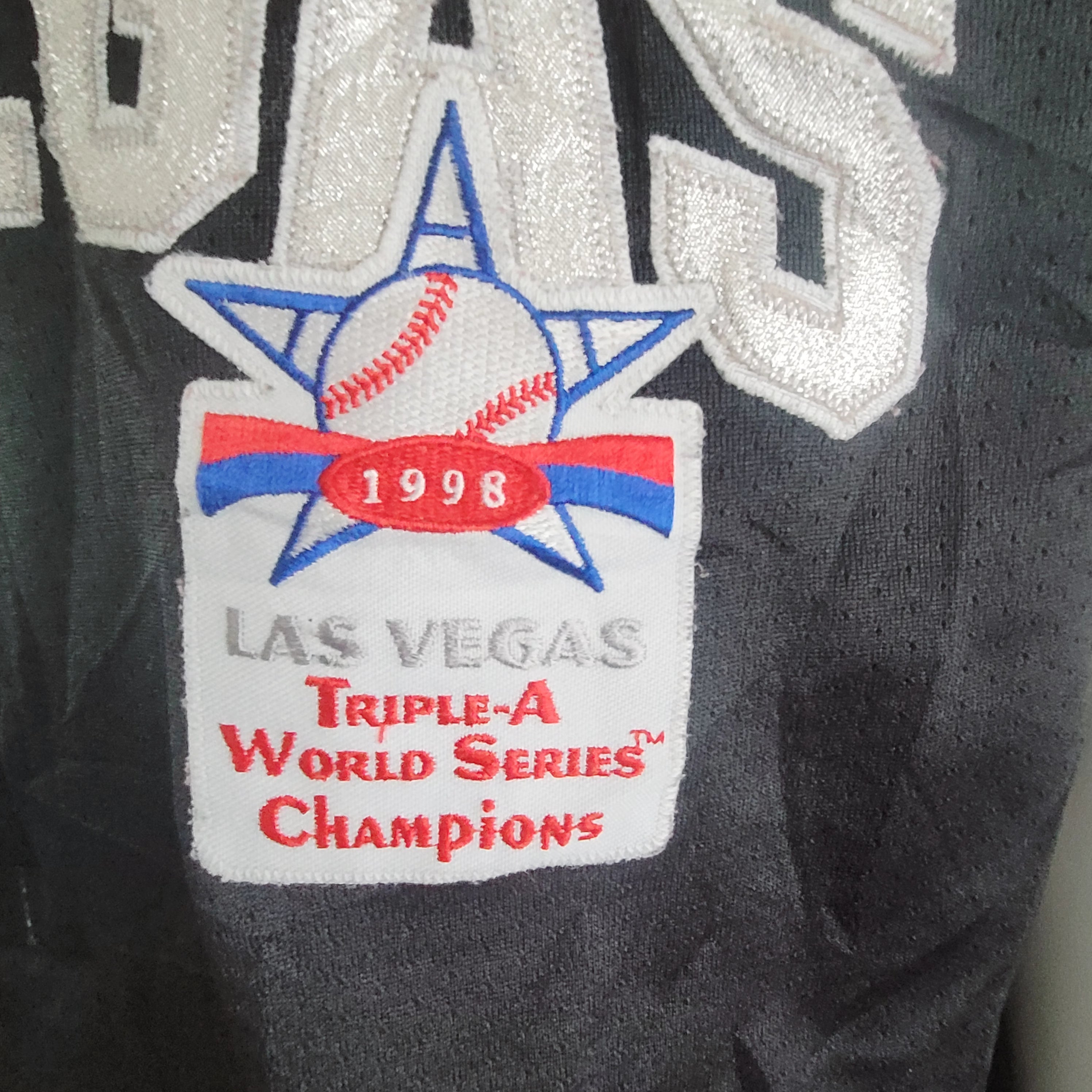 Majestic Las Vegas Jersey XL Black 1998 Triple-A World Series Champions New Orleans Zephyrs - USASTARFASHION