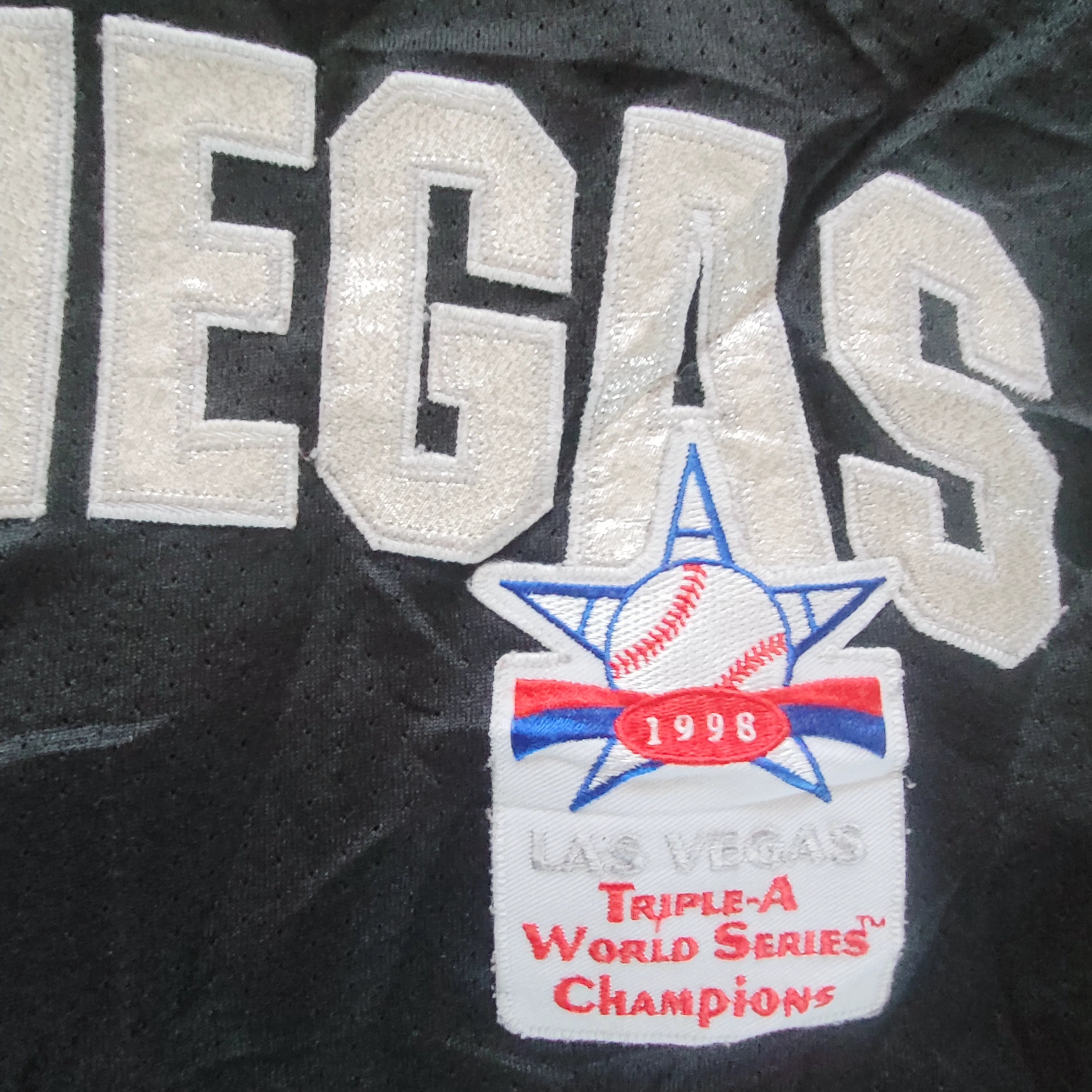 Majestic Las Vegas Jersey XL Black 1998 Triple-A World Series Champions New Orleans Zephyrs - USASTARFASHION
