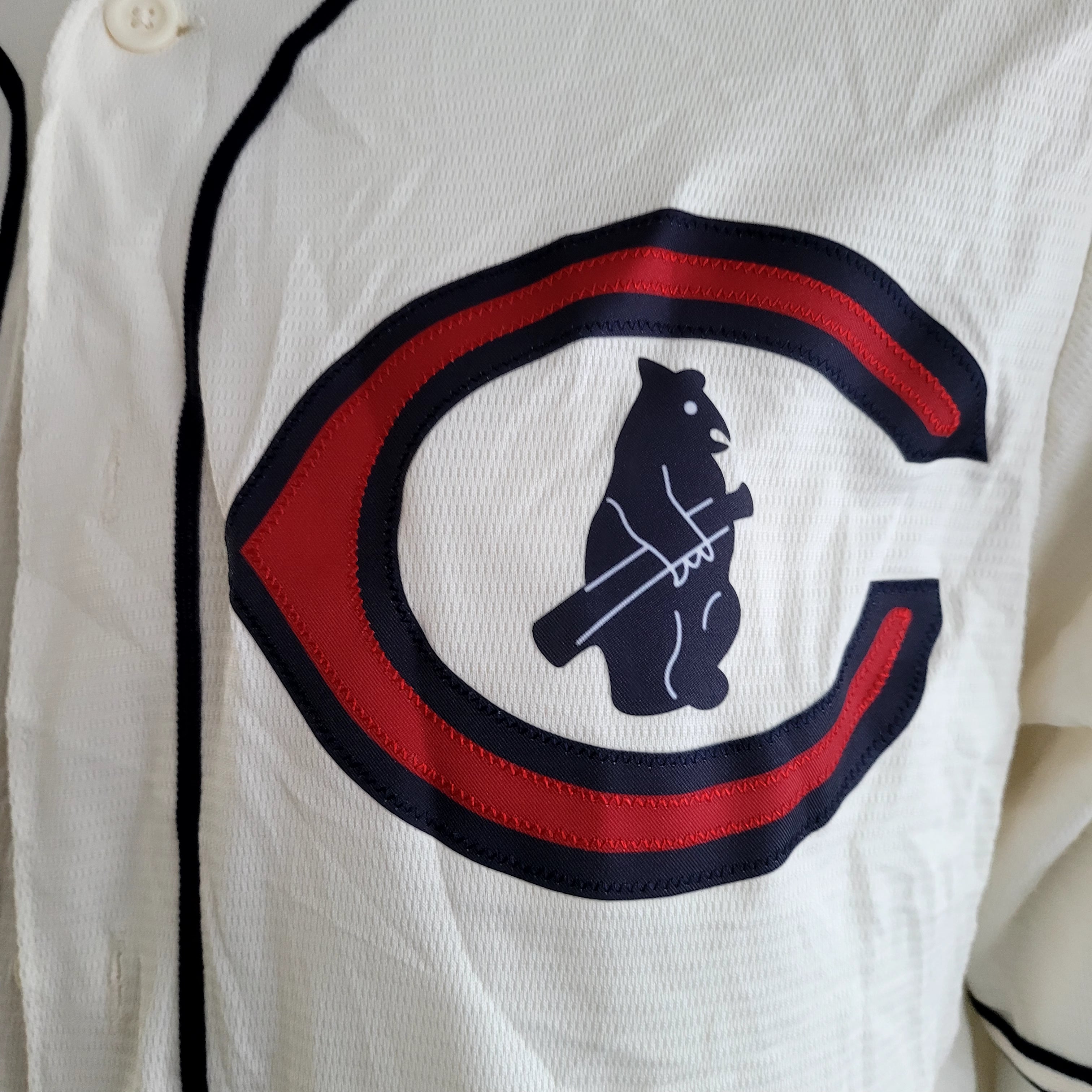Chicago Cubs Jersey - Nike Authentic MLB Baseball Jersey, Medium, White with Black Trim, New w/Tags - USASTARFASHION