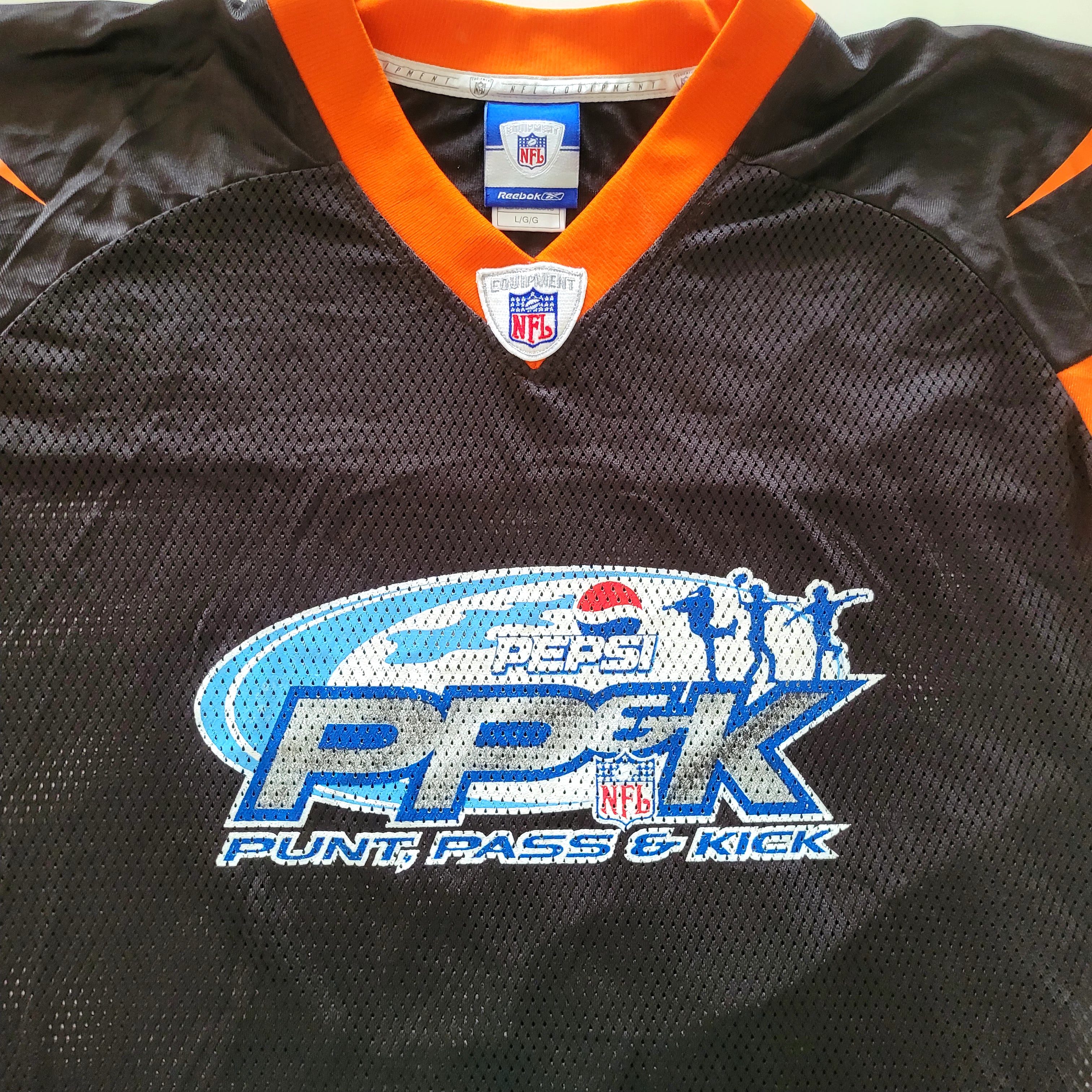 Reebok NFL Equipment Pepsi Punt Pass & Kick Bengals Jersey – Size L - USASTARFASHION