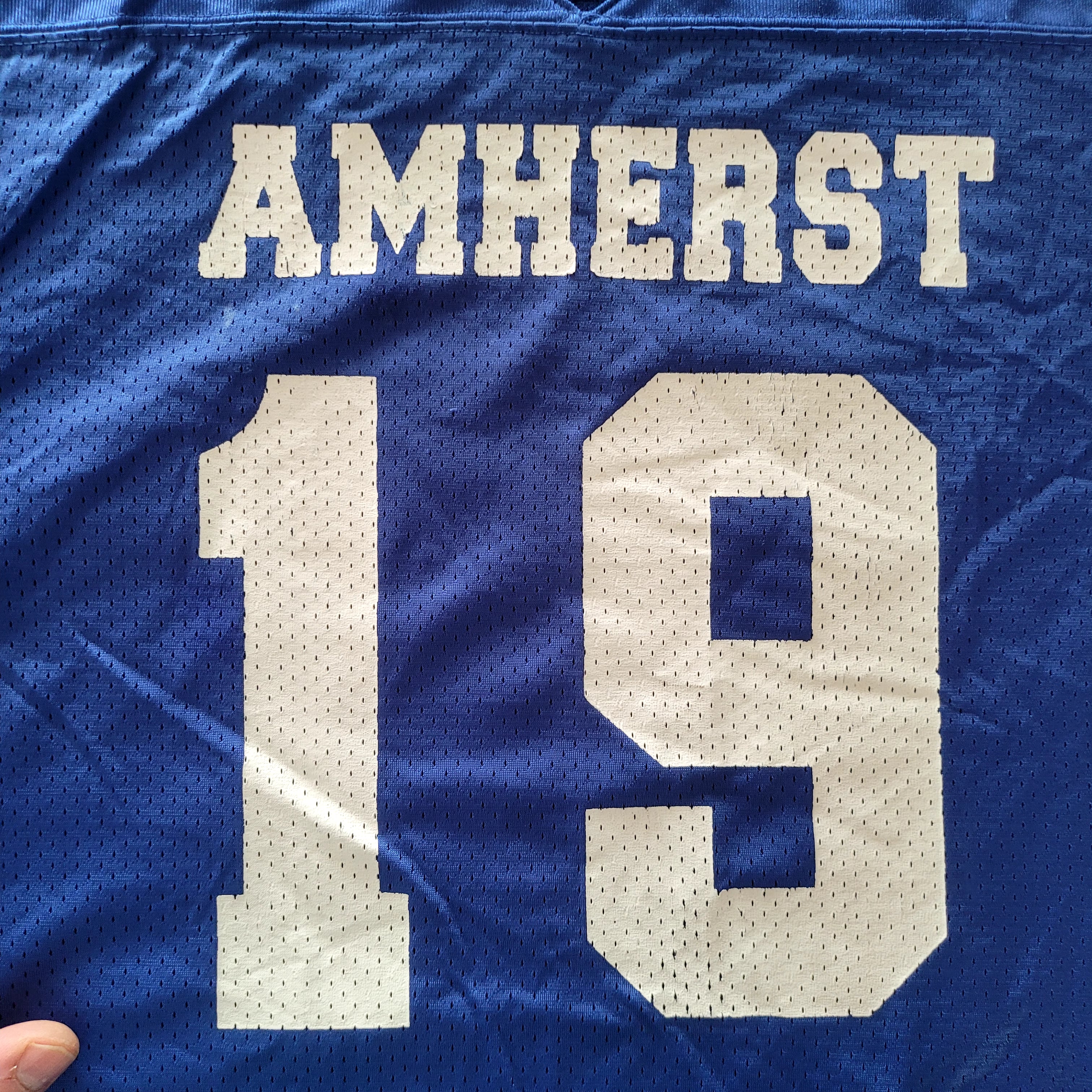 Nike Amherst #19 Football Jersey – Blue & White – Size XL - USASTARFASHION