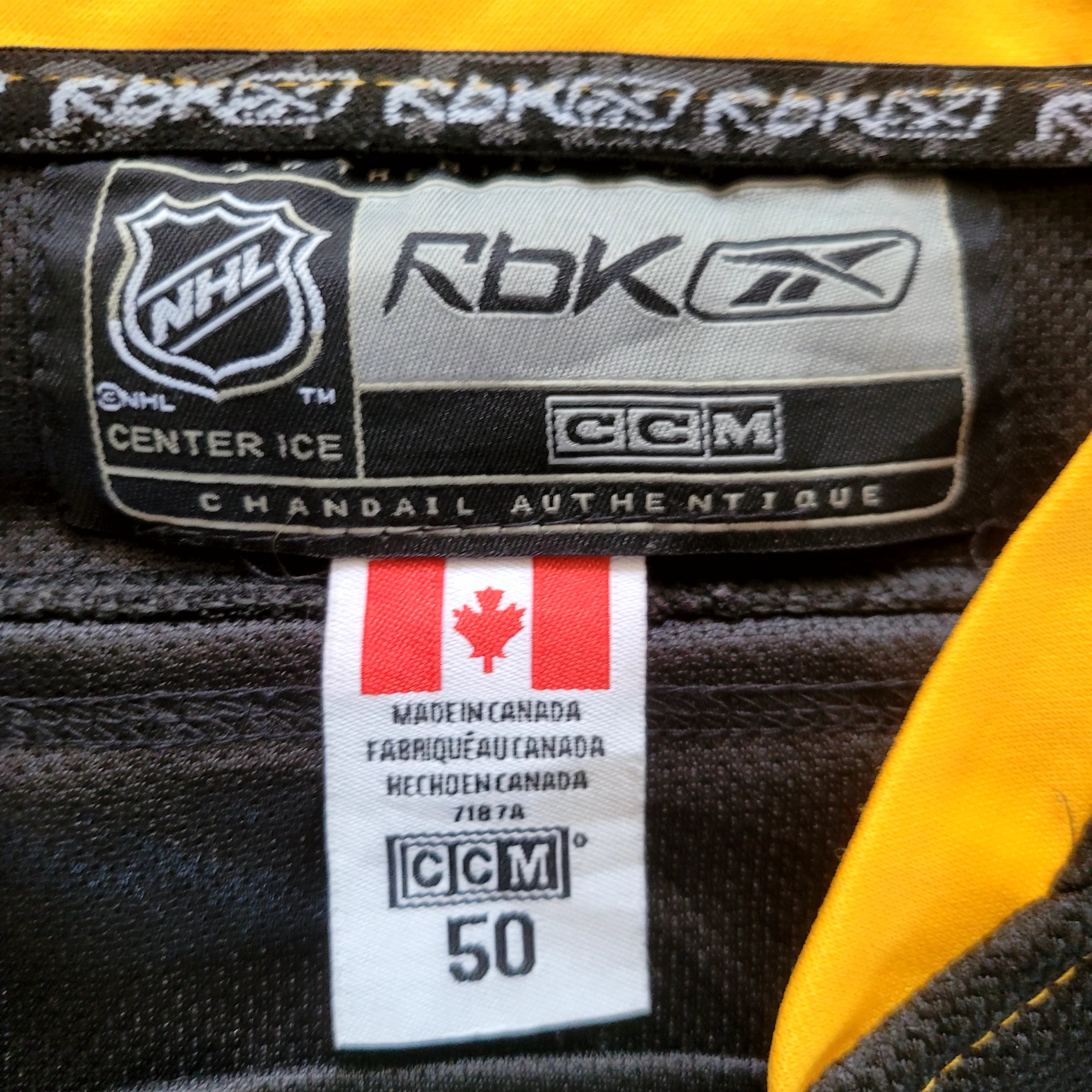 Reebok CCM Boston Bruins Milan Lucic #17 NHL Authentic Vintage Jersey - Size 50 - USASTARFASHION