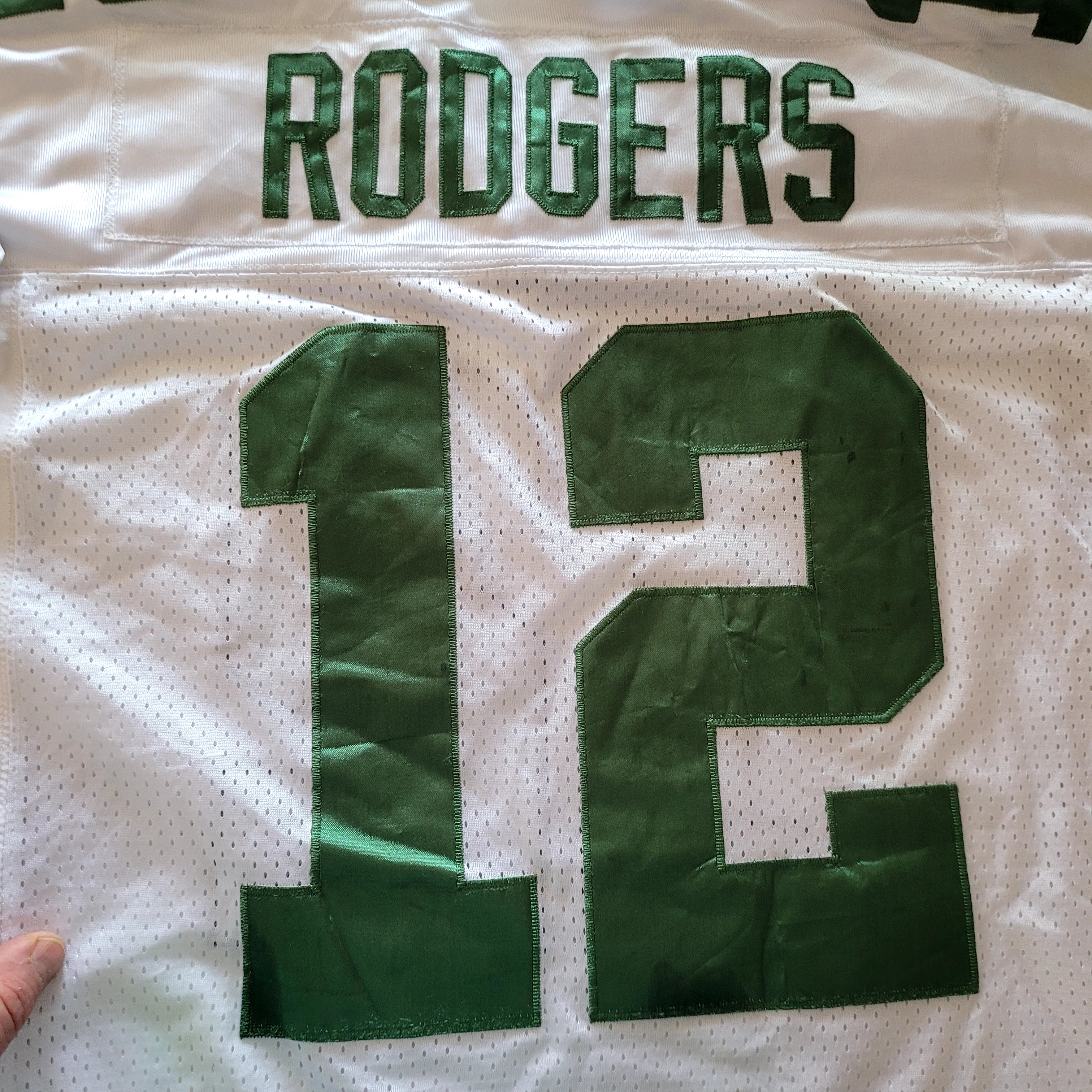 Reebok Green Bay Packers Aaron Rodgers #12 White Away Jersey (Men's Size 52) - USASTARFASHION