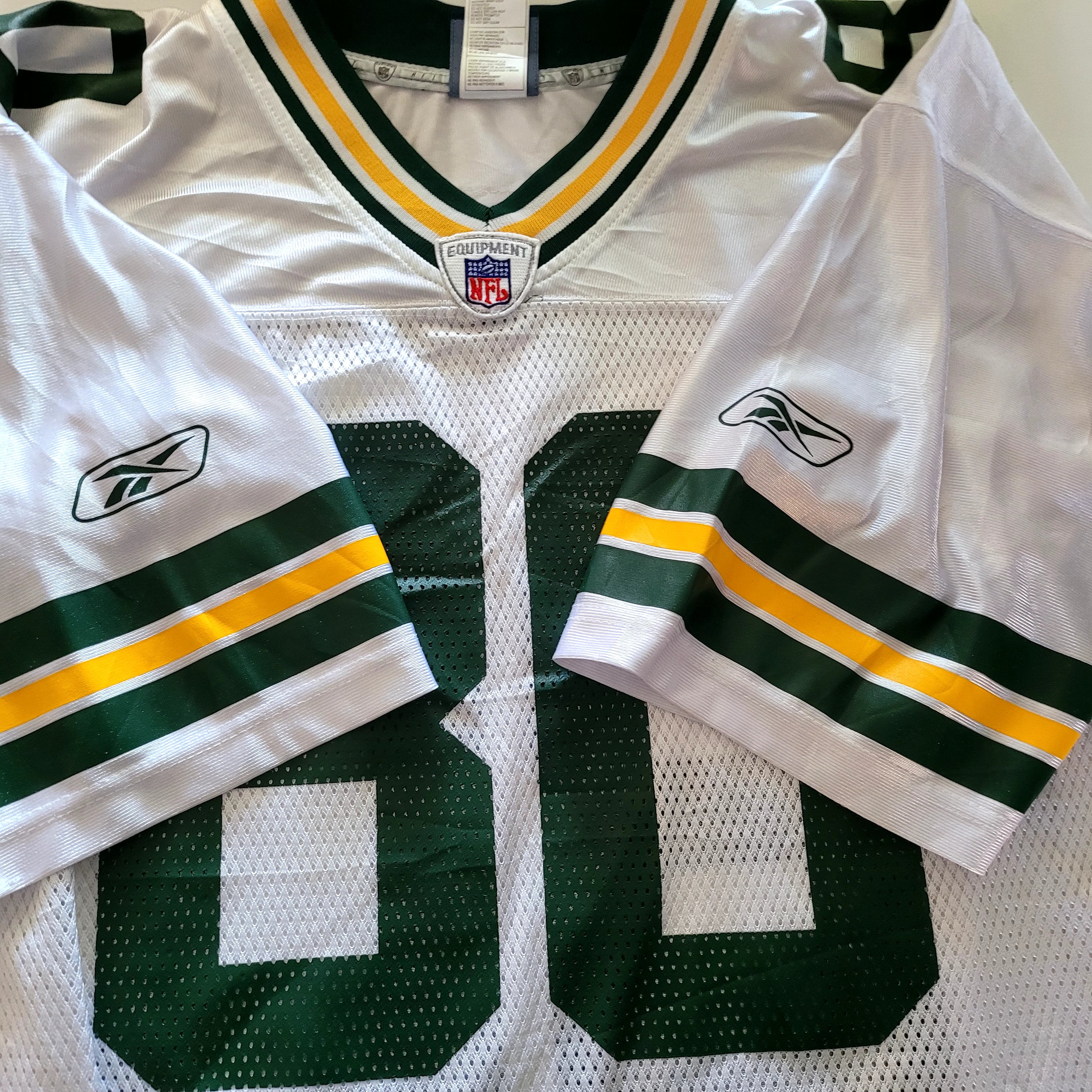 Vintage Reebok Green Bay Packers Donald Driver #80 Jersey - L - USASTARFASHION