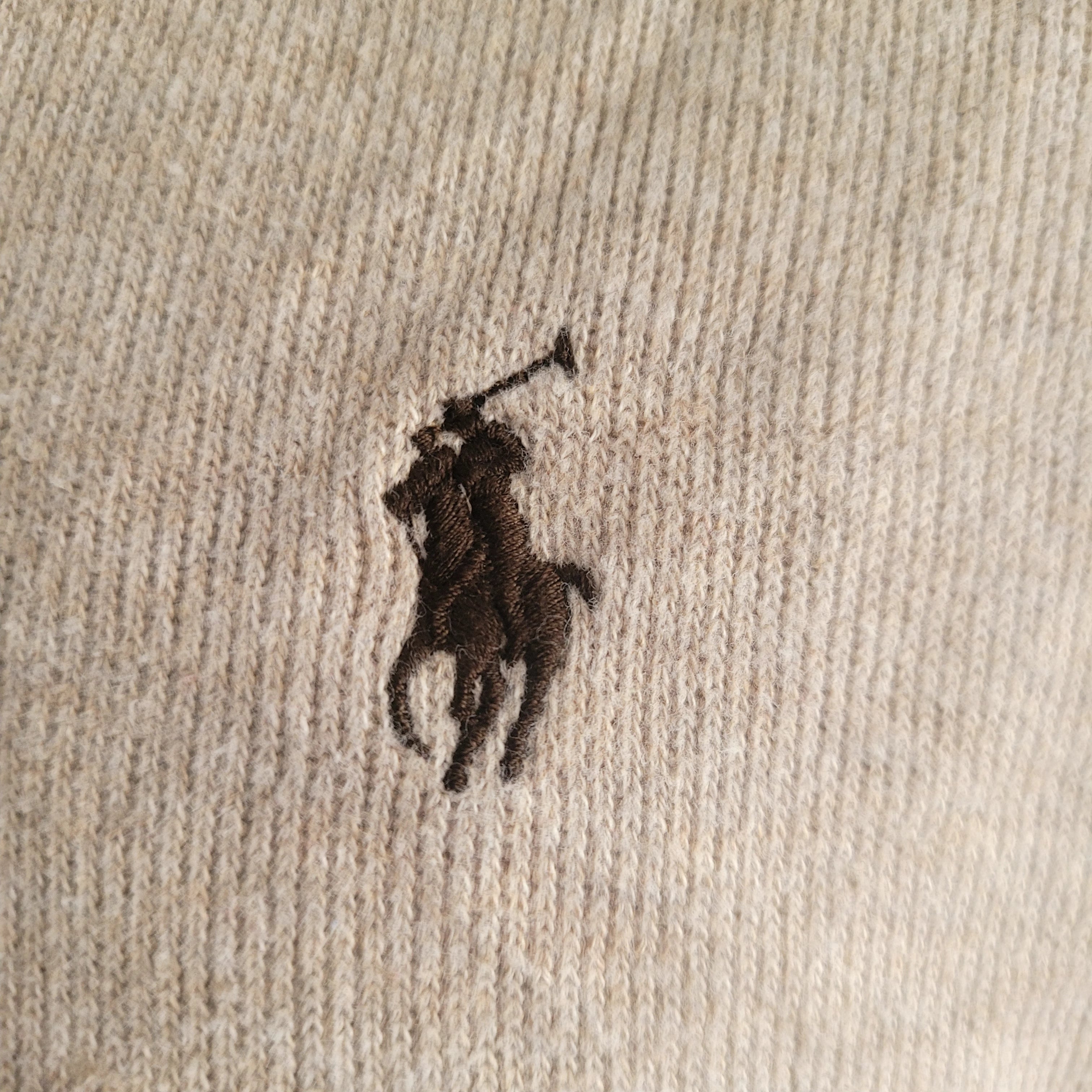 Polo Ralph Lauren Shawl Collar Sweatshirt – Beige, Size M - USASTARFASHION