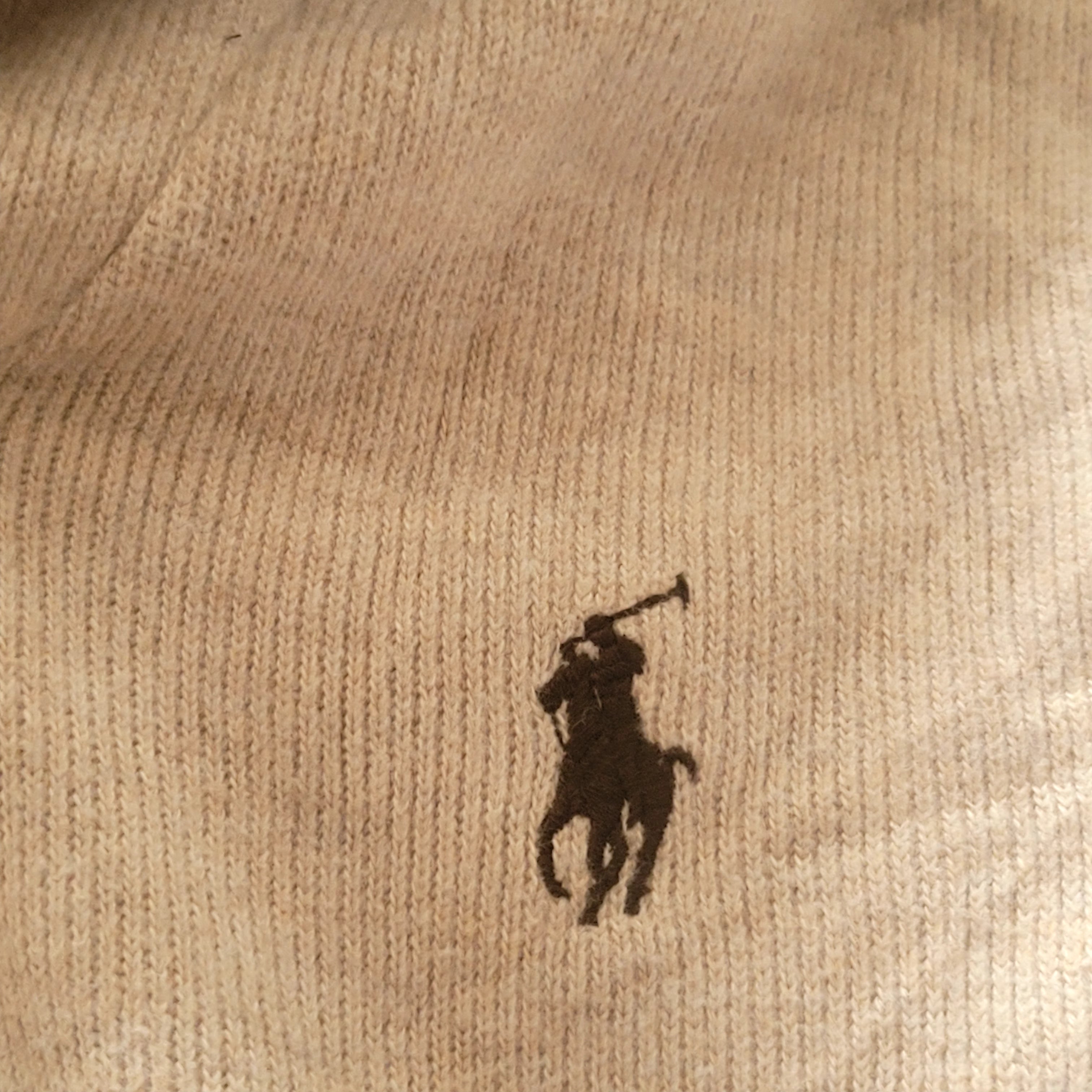 Polo Ralph Lauren Shawl Collar Sweatshirt – Beige, Size M - USASTARFASHION