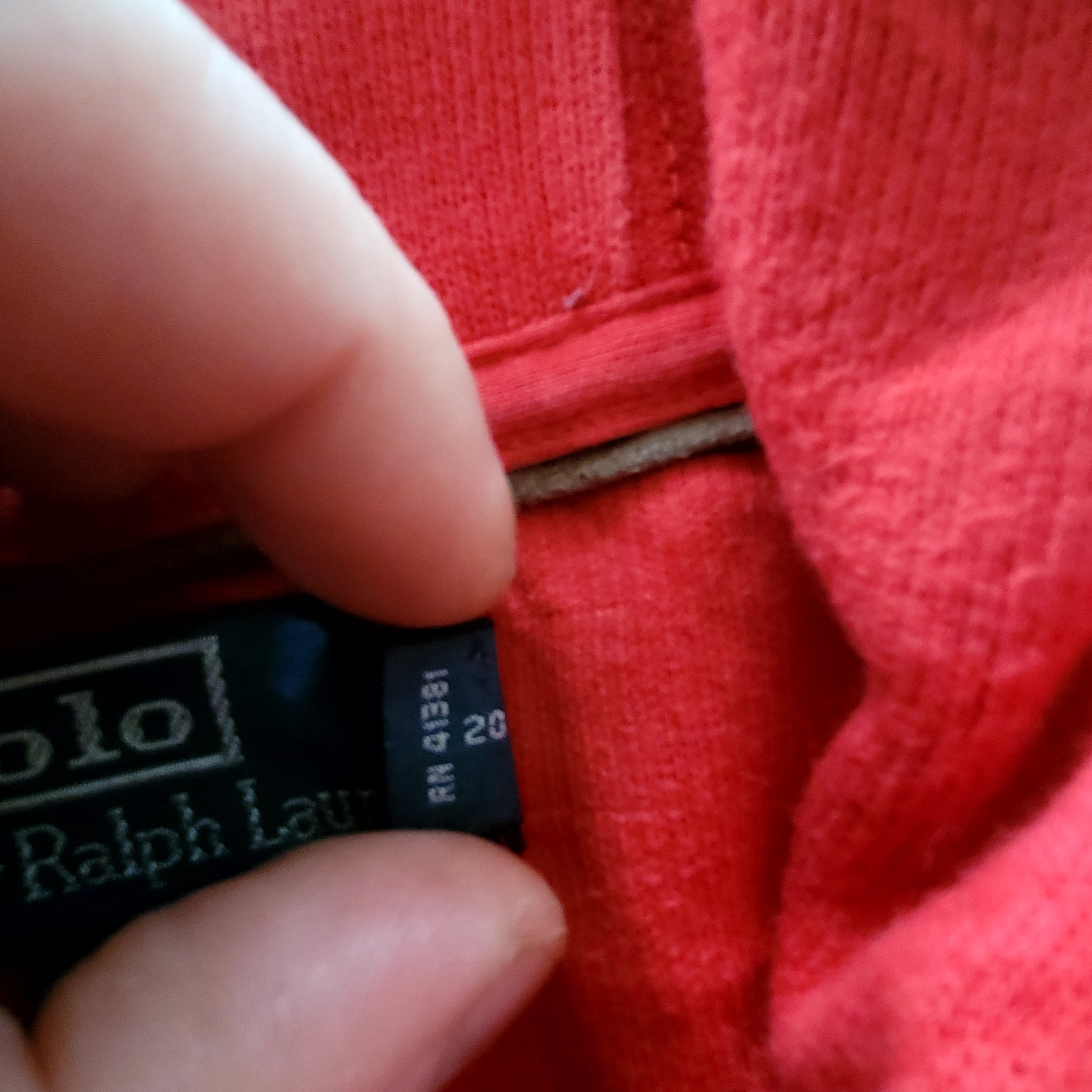 Vintage Polo Ralph Lauren Shawl Sweatshirt – Red, Size L - USASTARFASHION