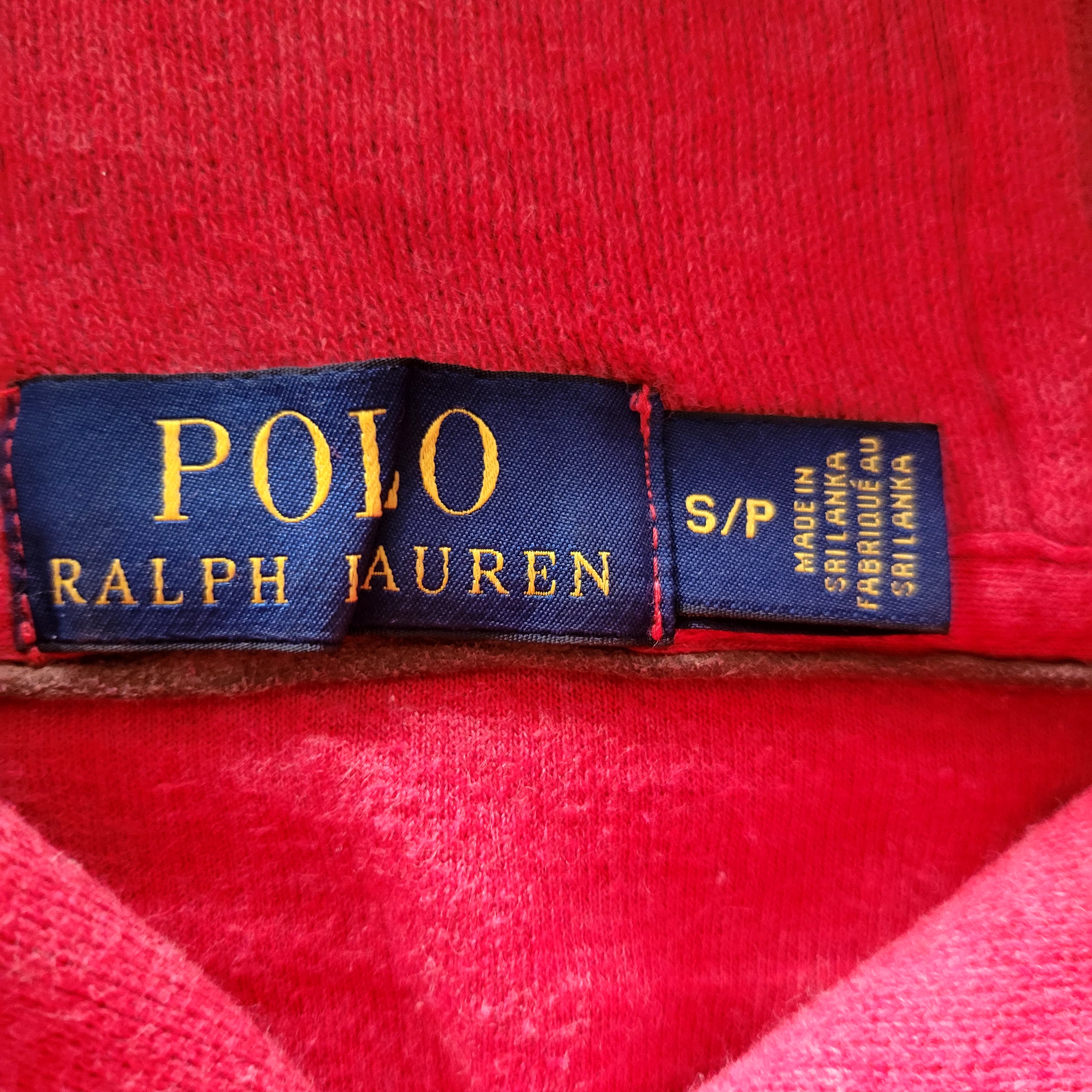 Vintage Polo Ralph Lauren Shawl Collar Sweatshirt – Red, Size S - USASTARFASHION