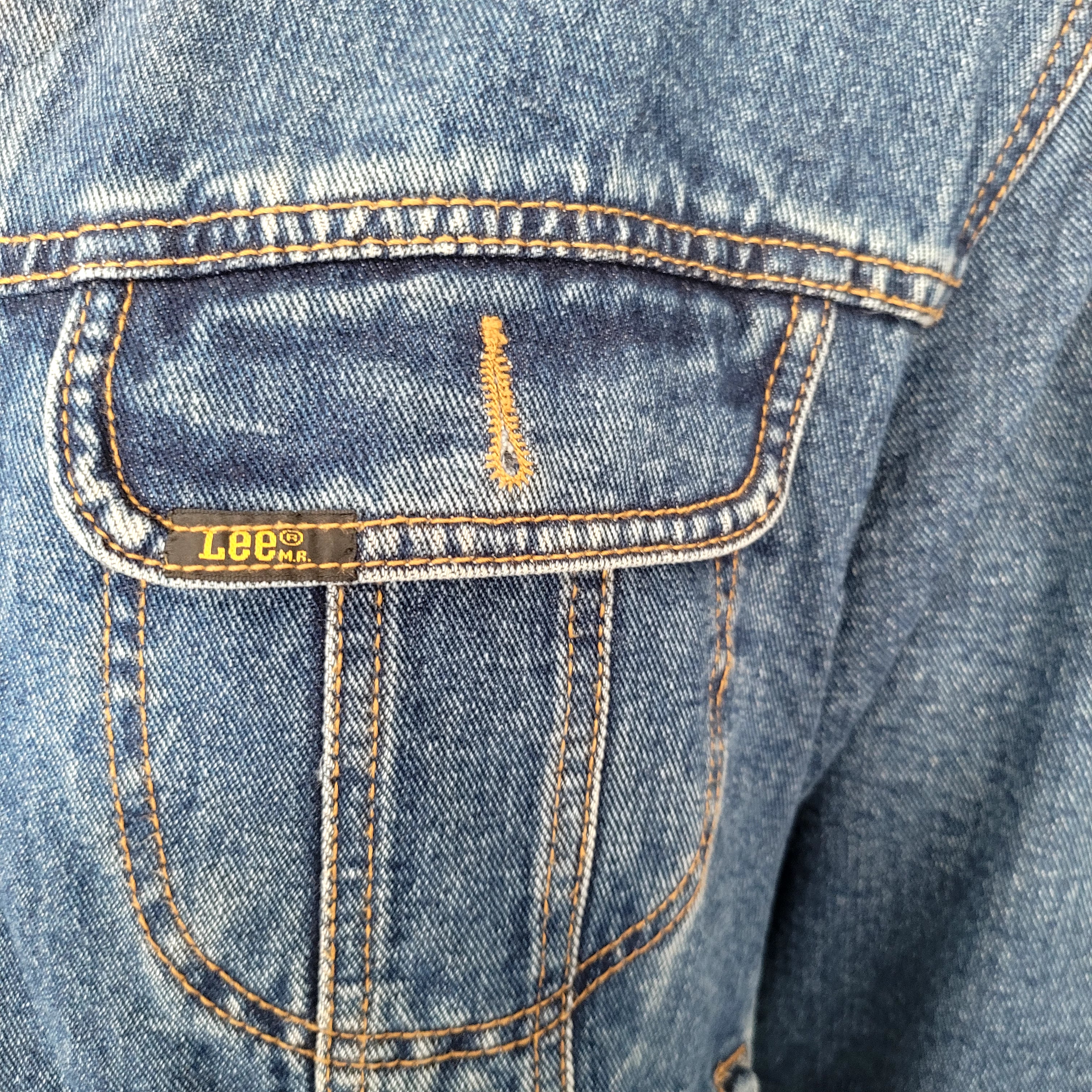 Vintage Lee Sherpa-Lined Denim Jacket – Size L - USASTARFASHION
