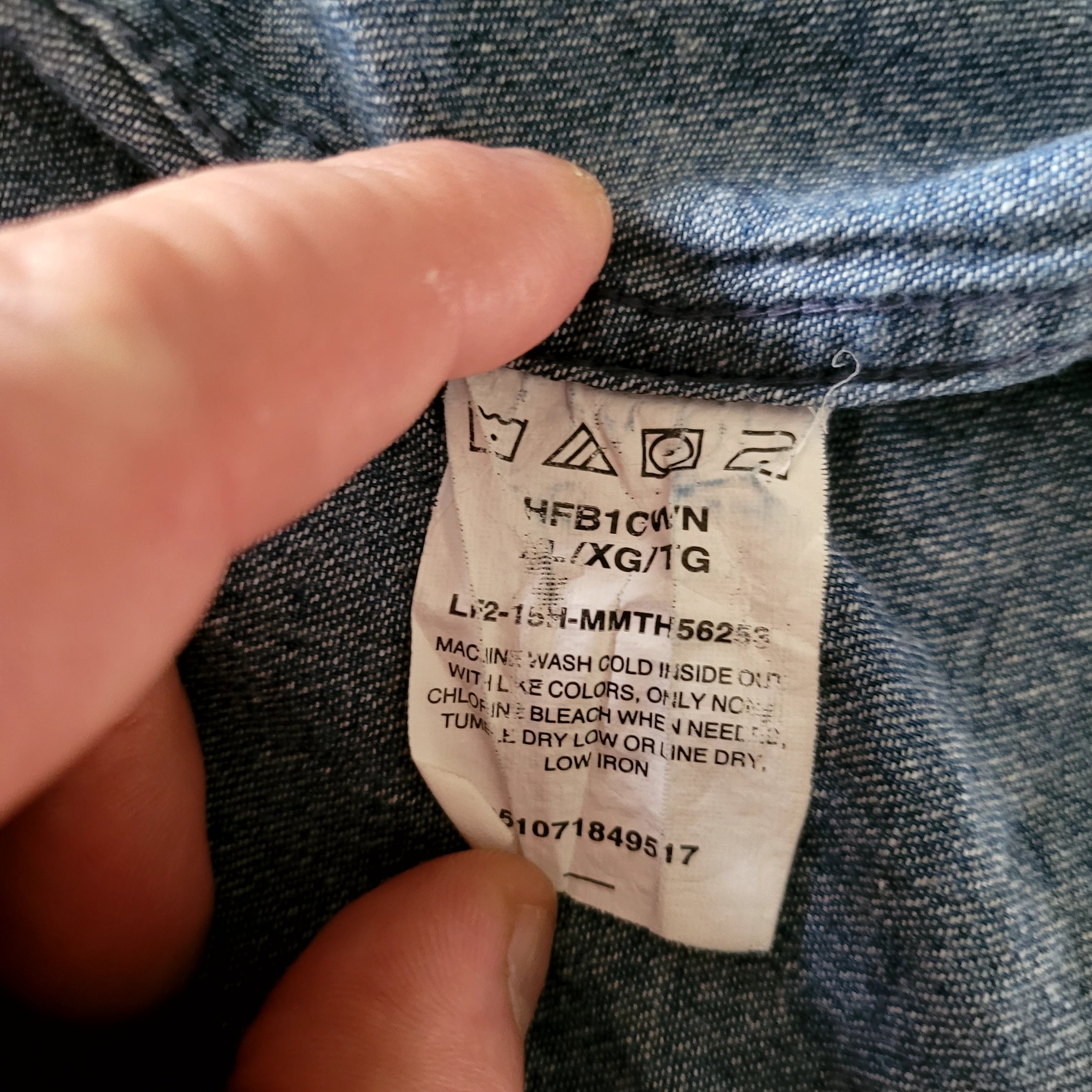Vintage Wrangler Premium Quality Denim Shirt – Size XL – Long Sleeve – Dark Blue - USASTARFASHION