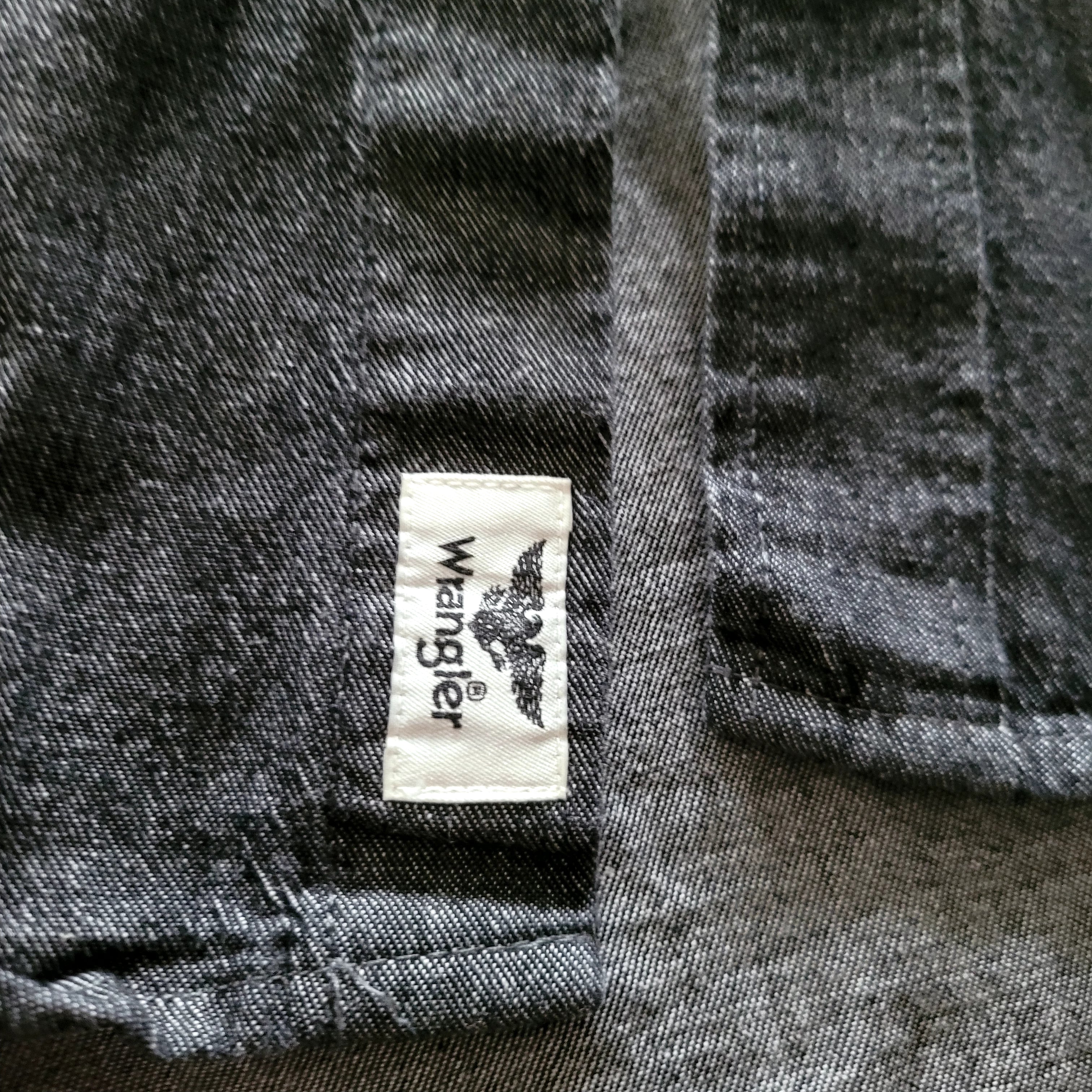 Vintage Wrangler Flex Western Shirt – Charcoal Black, Size L - USASTARFASHION