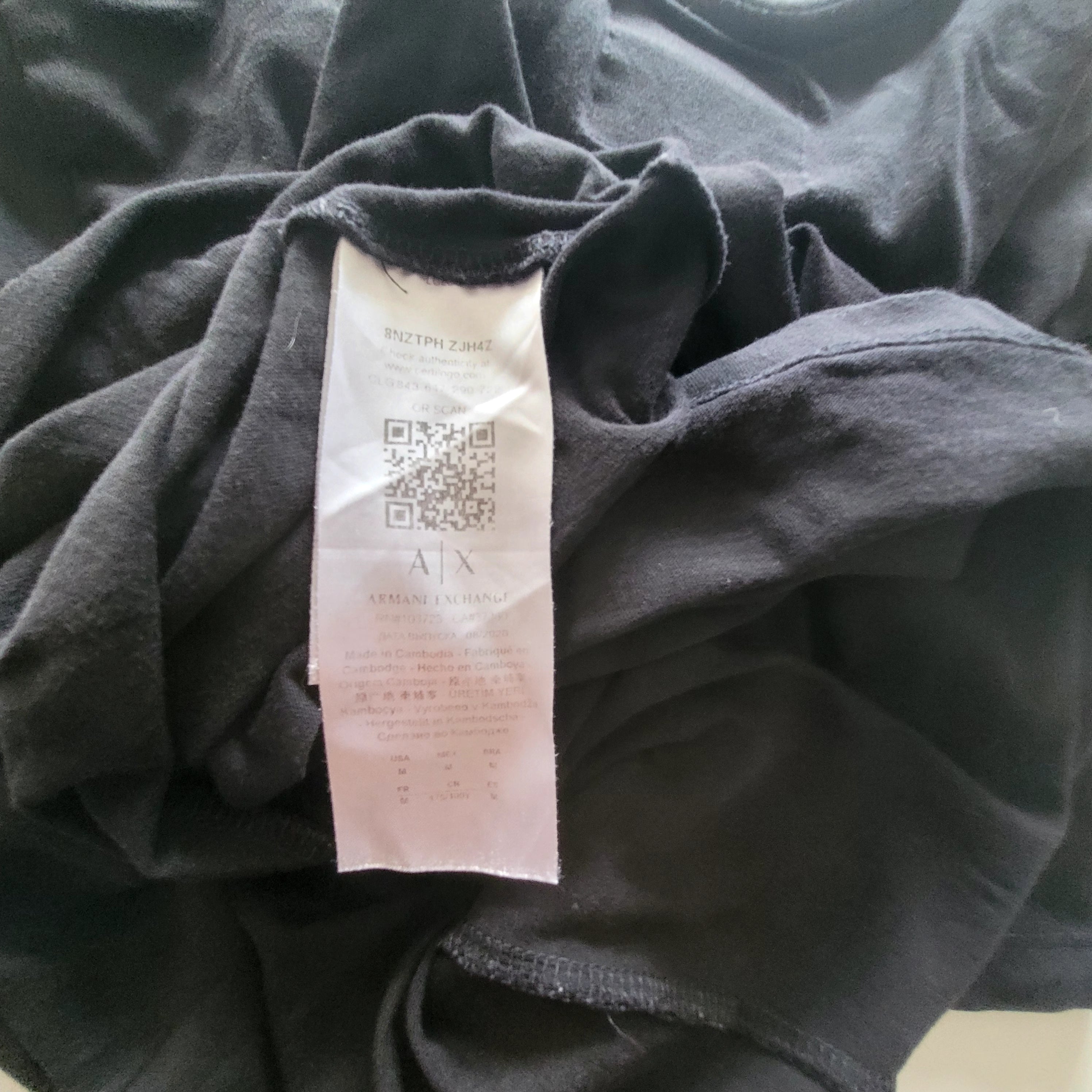 Armani Exchange T-Shirt – Size M – Verified Authentic, Grade A - USASTARFASHION