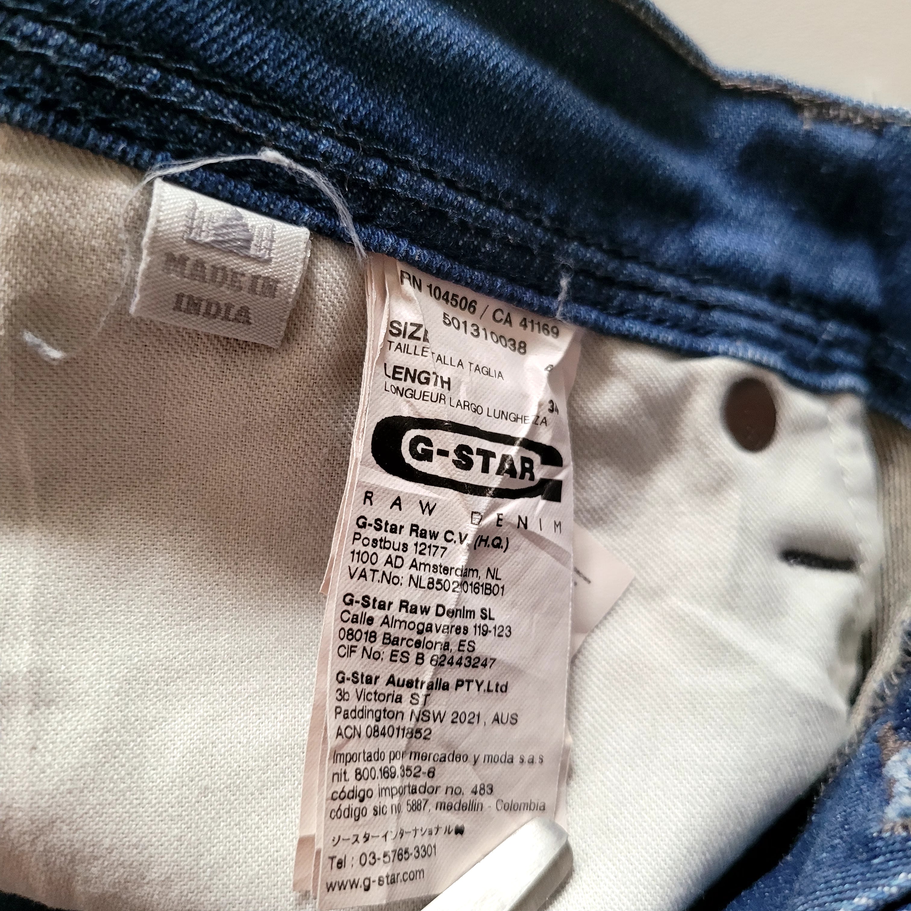 G-Star RAW Men's Blue Slim Fit Jeans – W40 L34 - USASTARFASHION