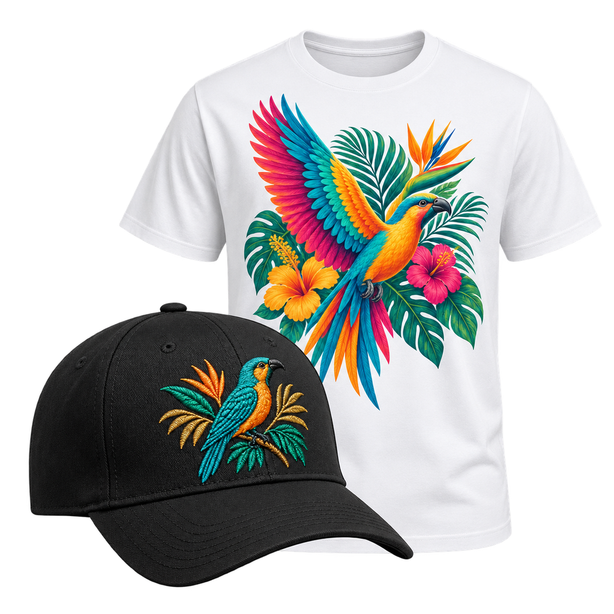 Vibrant DTF printing or detailed embroidery