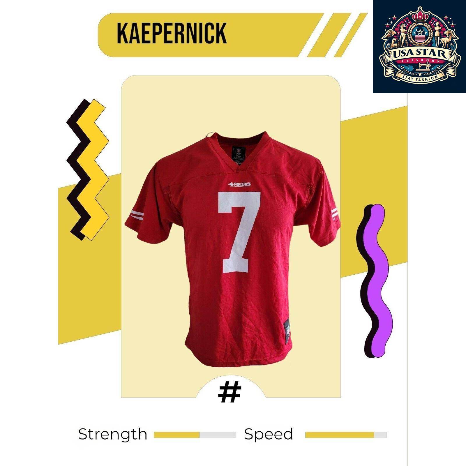 49ers Jersey Youth XL Red 7 Kaepernick - Durable, Comfortable, Official NFL Merchandise - USASTARFASHION