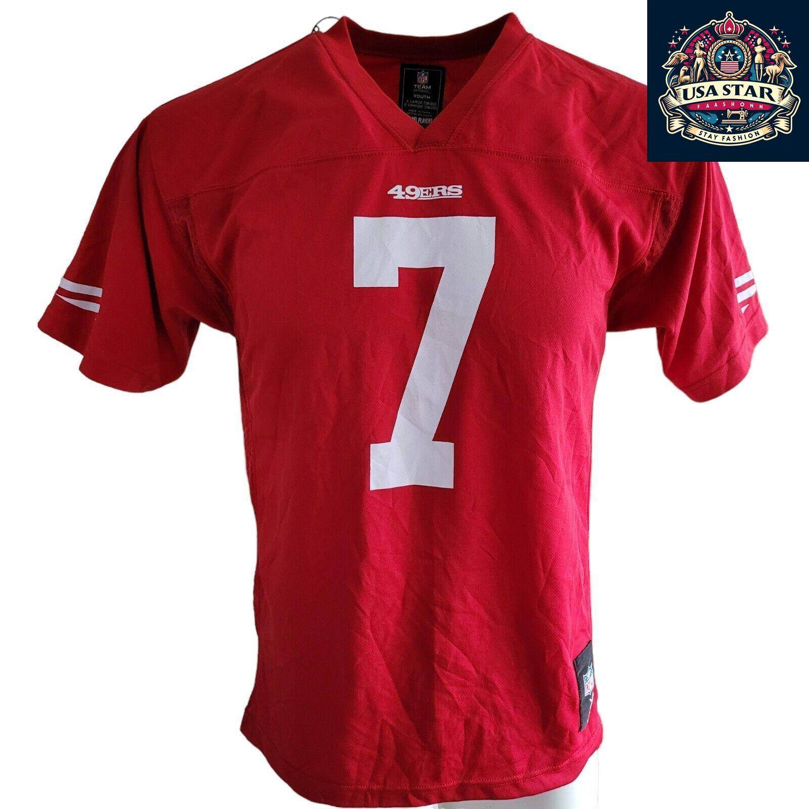 49ers Jersey Youth XL Red 7 Kaepernick - Durable, Comfortable, Official NFL Merchandise - USASTARFASHION