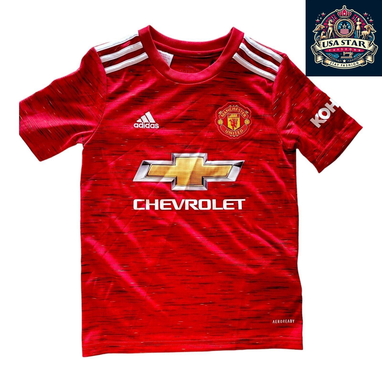 Adidas 2020/21 Manchester United Home Jersey Youth Small Custom "Healy" 14 AEROREADY - USASTARFASHION