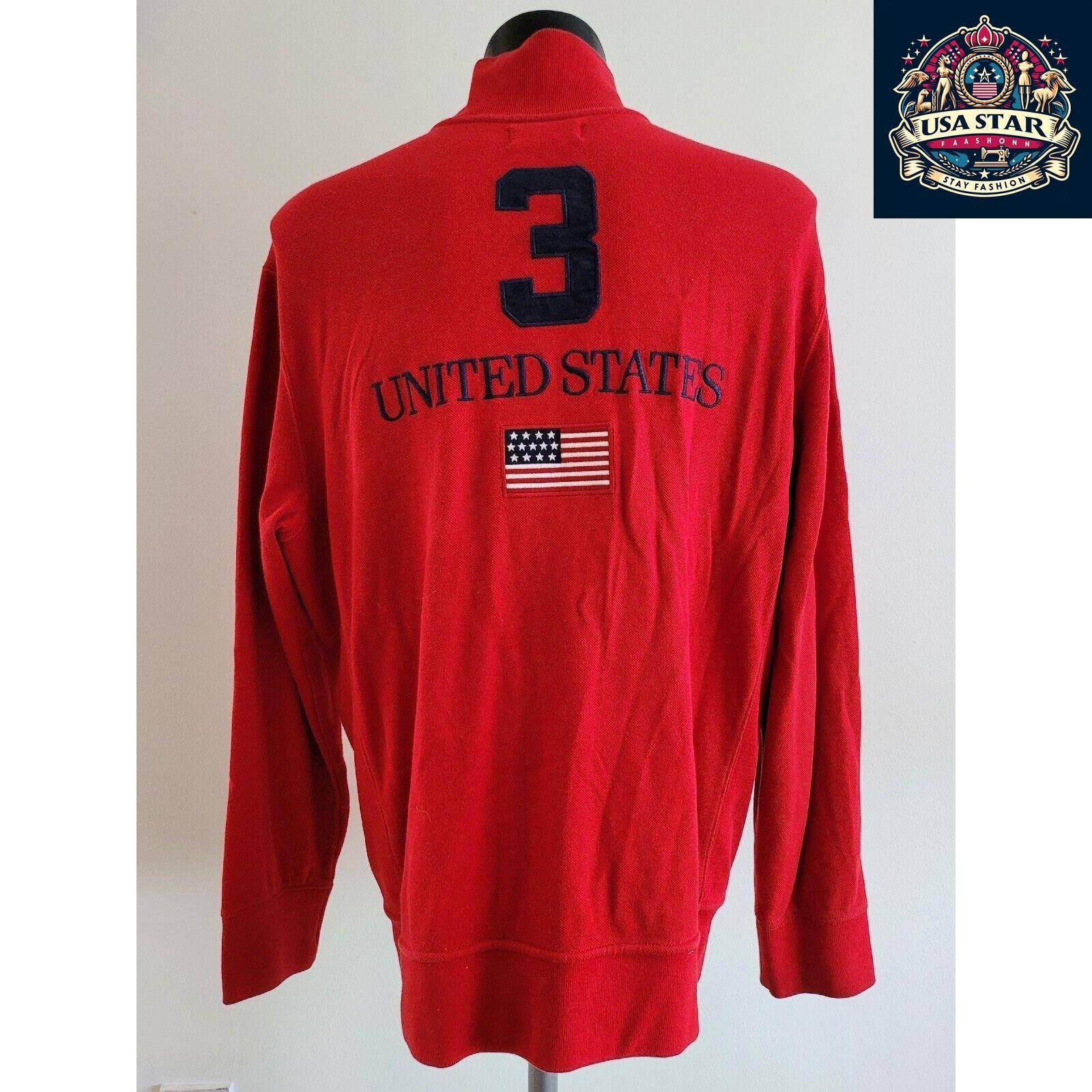 Polo Ralph Lauren Track Top XL - Vintage Style, Comfortable Fit, United States Sports Motif - USASTARFASHION