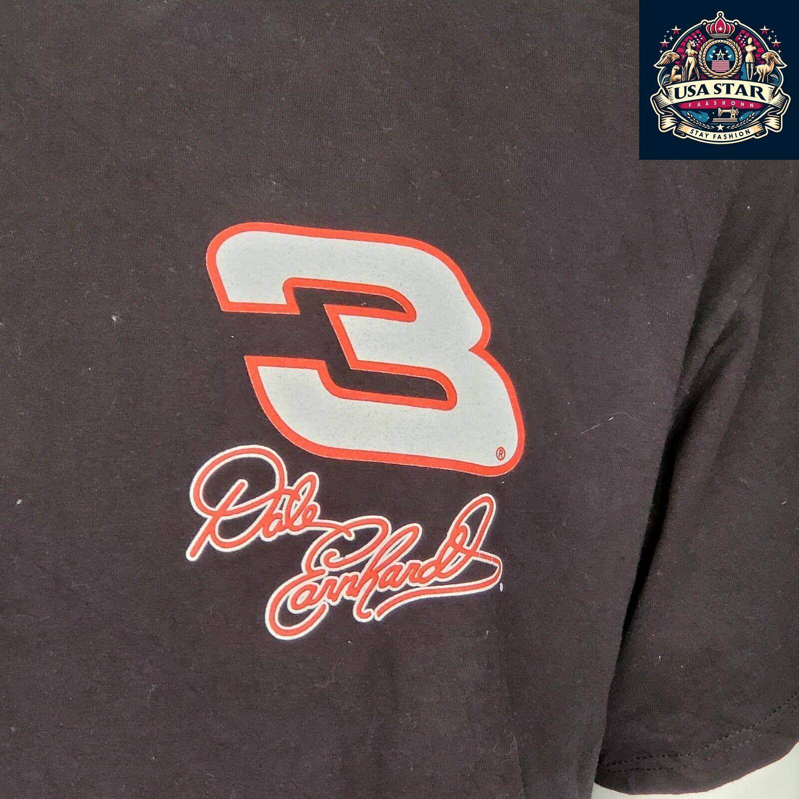 Dale Earnhardt T-Shirt XL Black – Vintage 3 Graphic, Soft Cotton, Comfortable Fit for Fans - USASTARFASHION