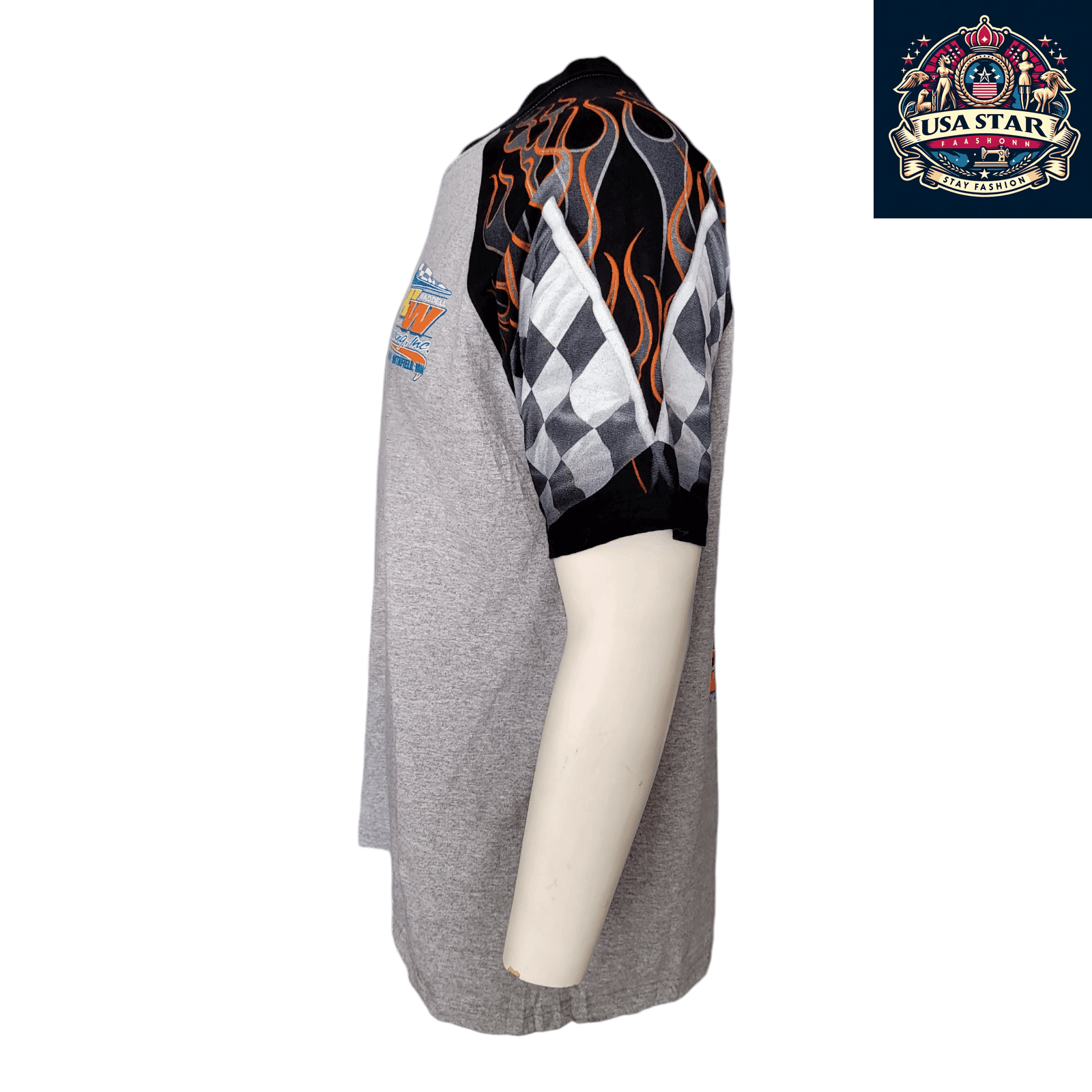 Nescar Racing T-Shirt - 100% Cotton, Durable, Comfortable Fit, Made in USA, Size Large - USASTARFASHION