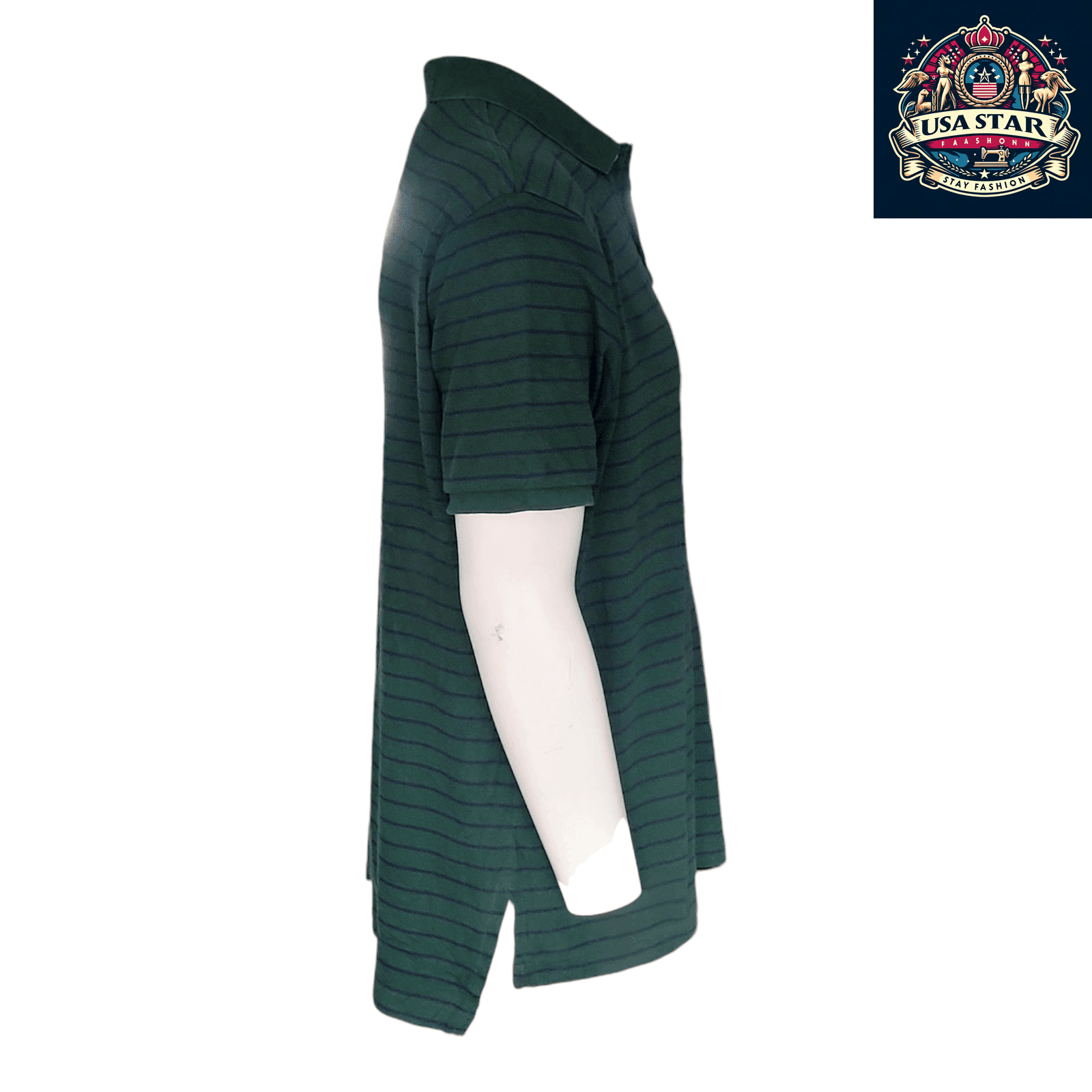 Polo Ralph Lauren Men's Polo Shirt XXL Green Striped Classic Fit 100% Cotton for Timeless Style - USASTARFASHION