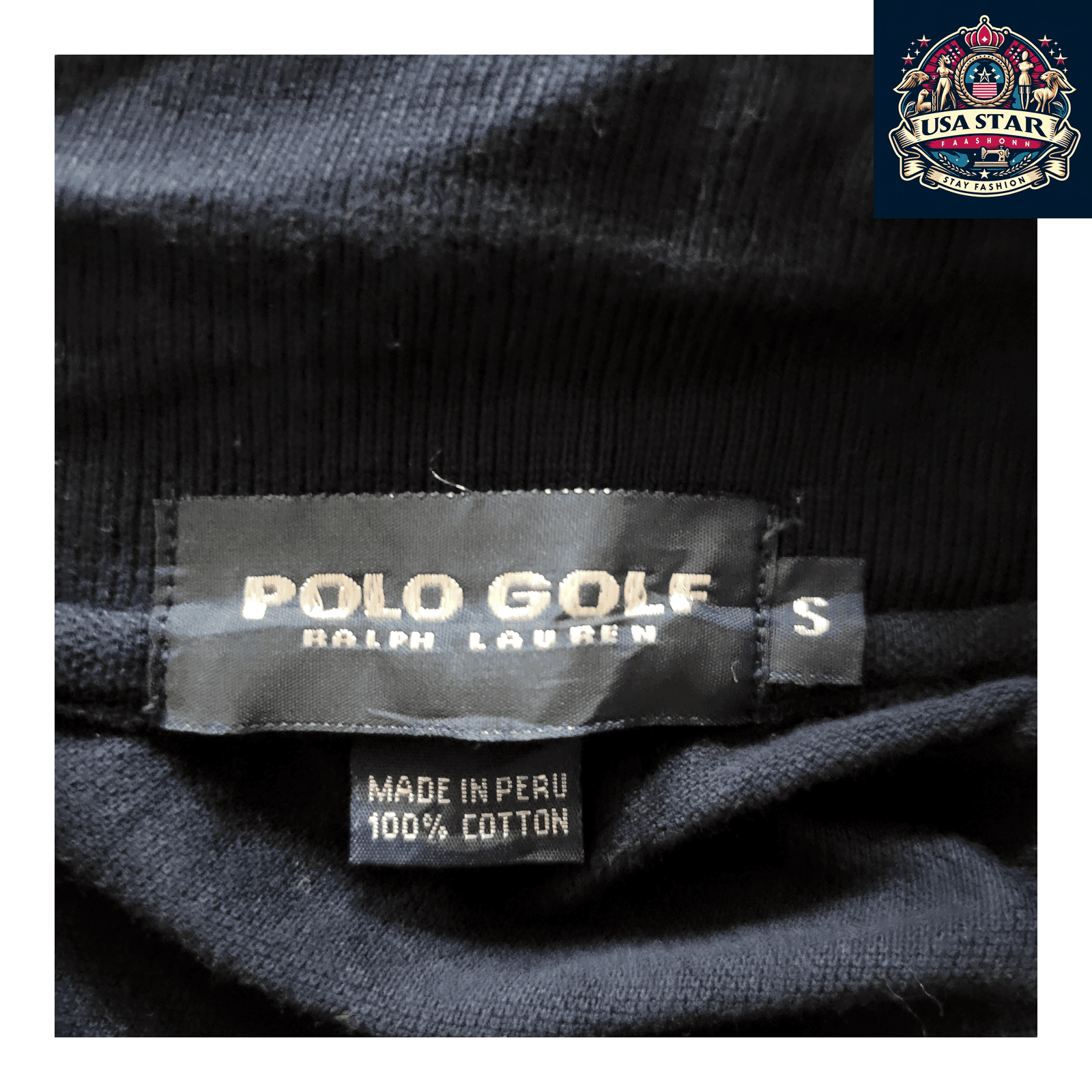 Ralph Lauren Polo Golf Shirt for Men, Small Size - Classic Black with Iconic Red Pony Logo - USASTARFASHION