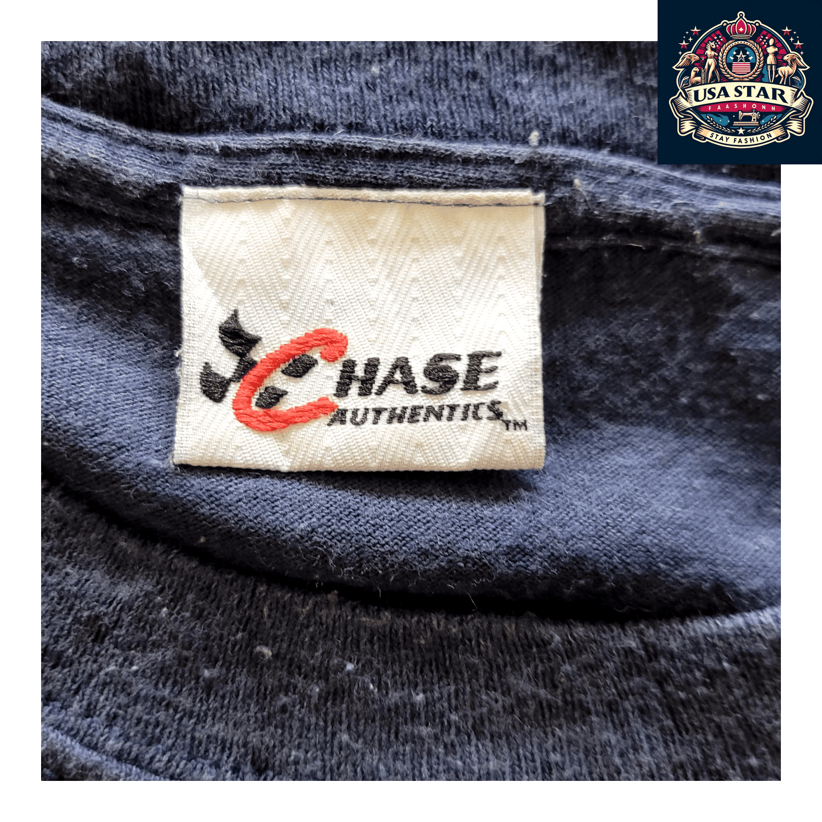 Jimmie Johnson T-Shirt XL by Chase Authentics - Black Cotton with 48 Lowe's Chevy Logo - USASTARFASHION