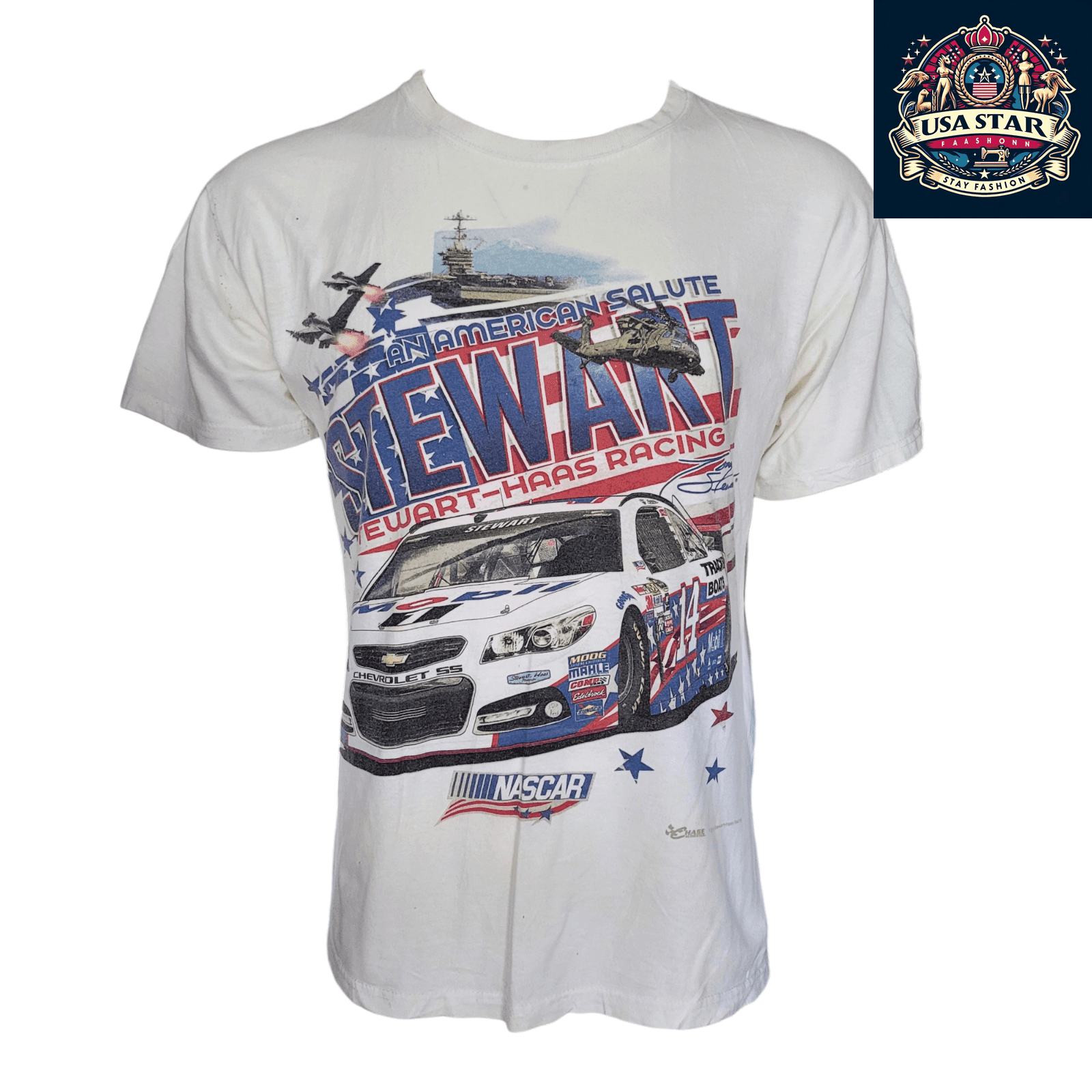 Tony Stewart T-Shirt 14 - Large Comfort Fit, Bold Graphics for NASCAR Fans by Chase Authentics - USASTARFASHION