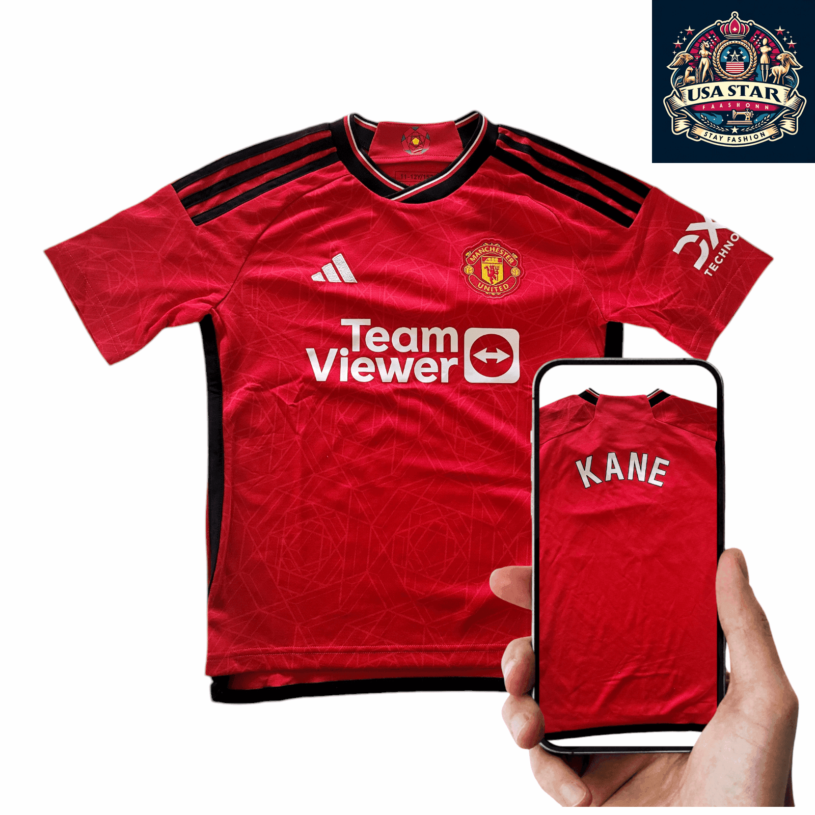 Adidas Manchester United Youth Jersey 11 - 12 Years 152cm AEROREADY Moisture - Wicking Red - USASTARFASHION