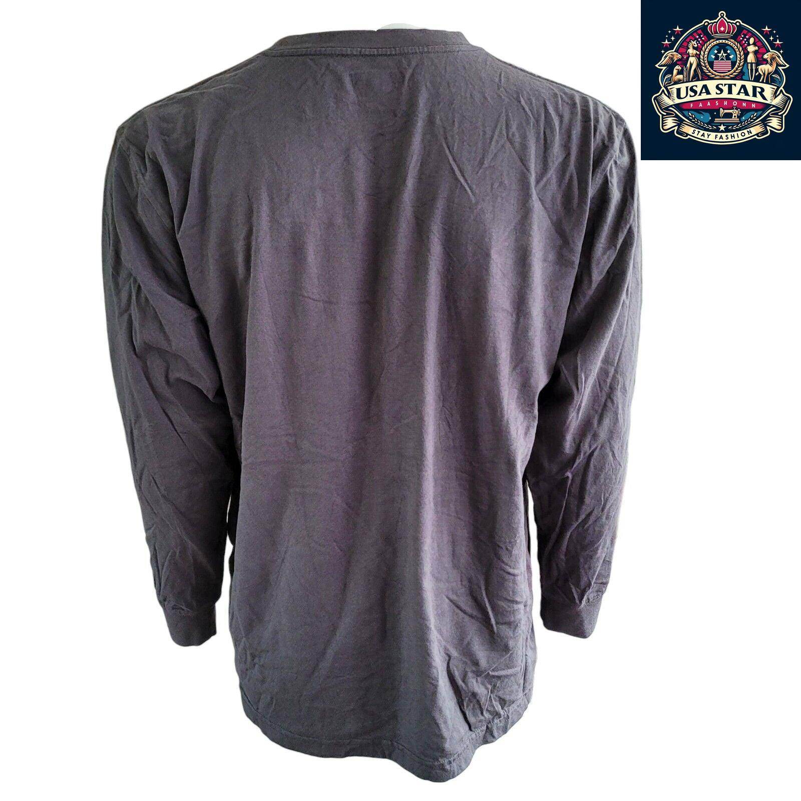 Authentic Dickies Long Sleeve Shirt for Men - XL Gray Cotton, Classic Logo, Comfortable Style - USASTARFASHION