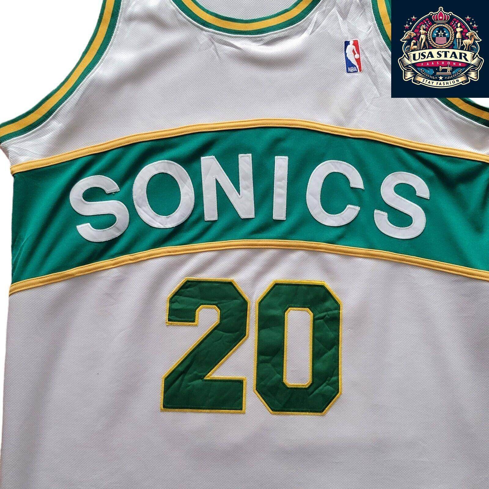 Mitchell Ness Gary Payton Jersey 20 Seattle SuperSonics 1983 - 94 Size 54 Made in USA - USASTARFASHION