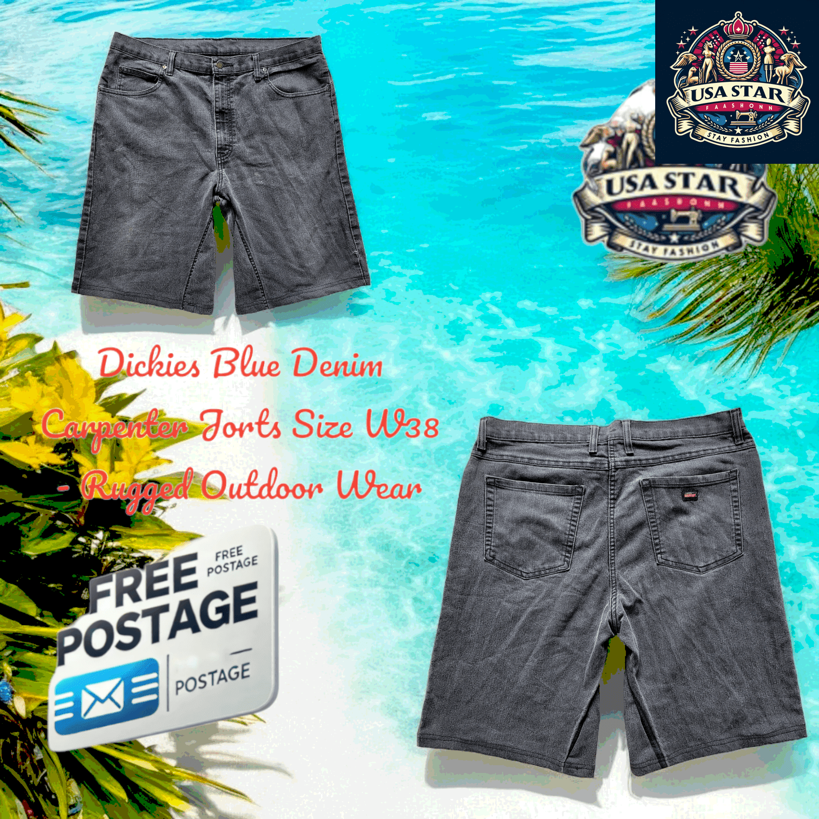 Dickies Men's Shorts W38 - Relaxed Flex Fit, Durable Cotton/Poly Blend, Stylish Black Design - USASTARFASHION