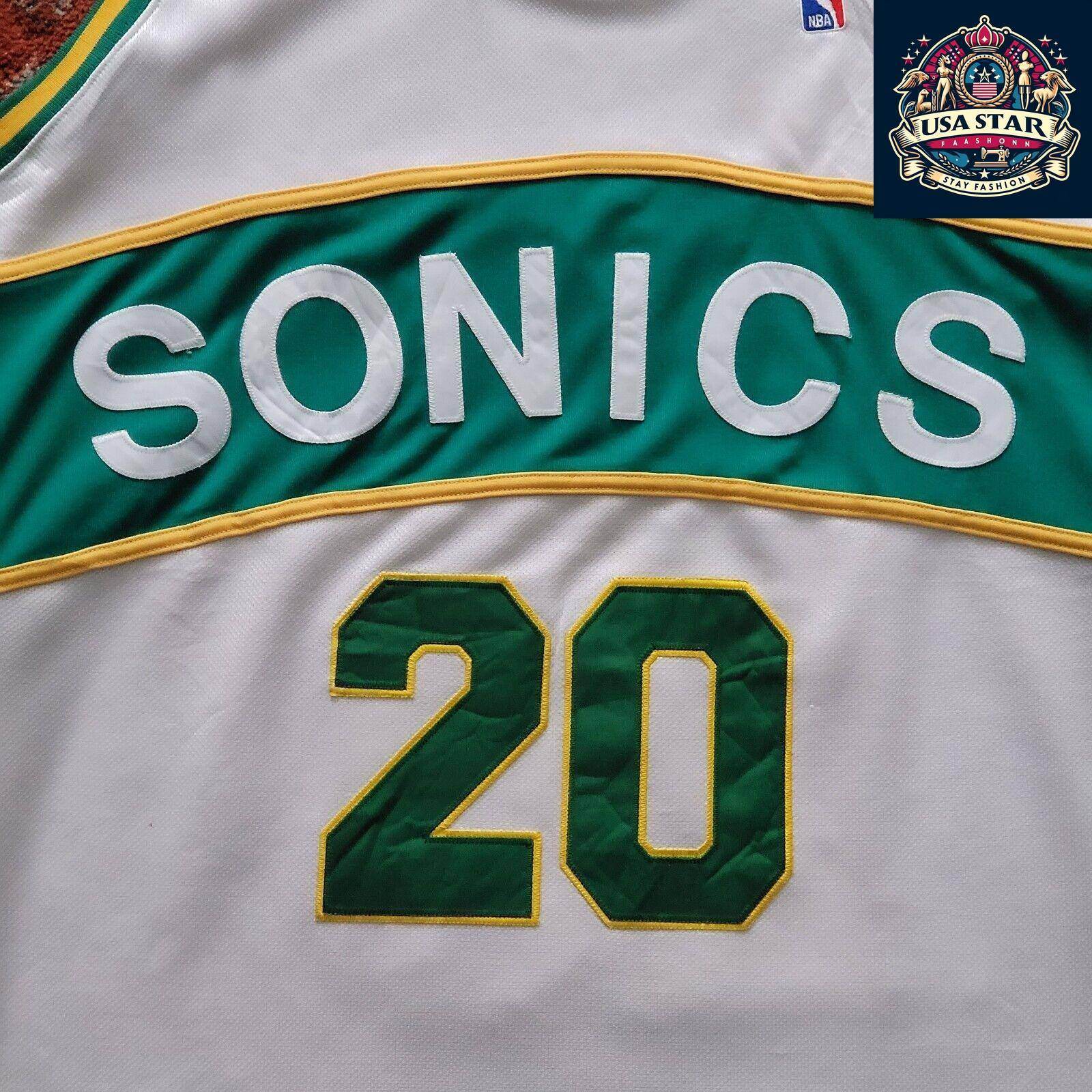 Mitchell Ness Gary Payton Jersey 20 Seattle SuperSonics 1983 - 94 Size 54 Made in USA - USASTARFASHION
