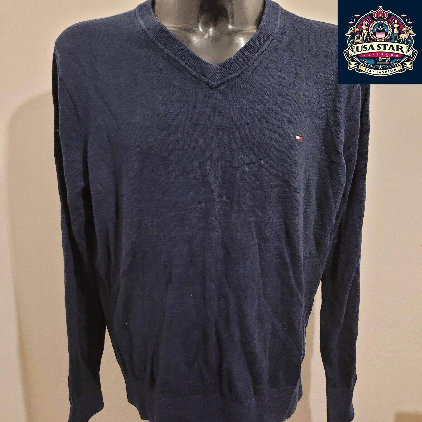 Tommy Hilfiger Jumper - Large Pima Cotton, Classic Design, Soft Comfortable Feel, Ideal For Layering - USASTARFASHION