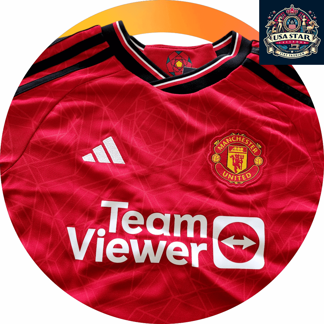 Adidas Manchester United Youth Jersey 2023/24 George 9 Size 9 - 10 Years Red Football Shirt - USASTARFASHION