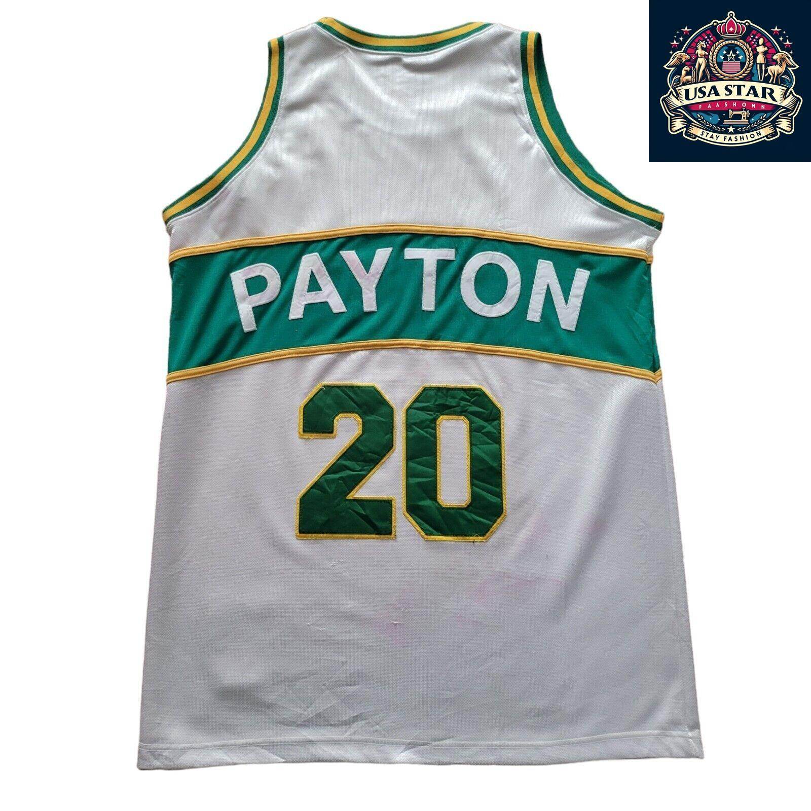 Mitchell Ness Gary Payton Jersey 20 Seattle SuperSonics 1983 - 94 Size 54 Made in USA - USASTARFASHION