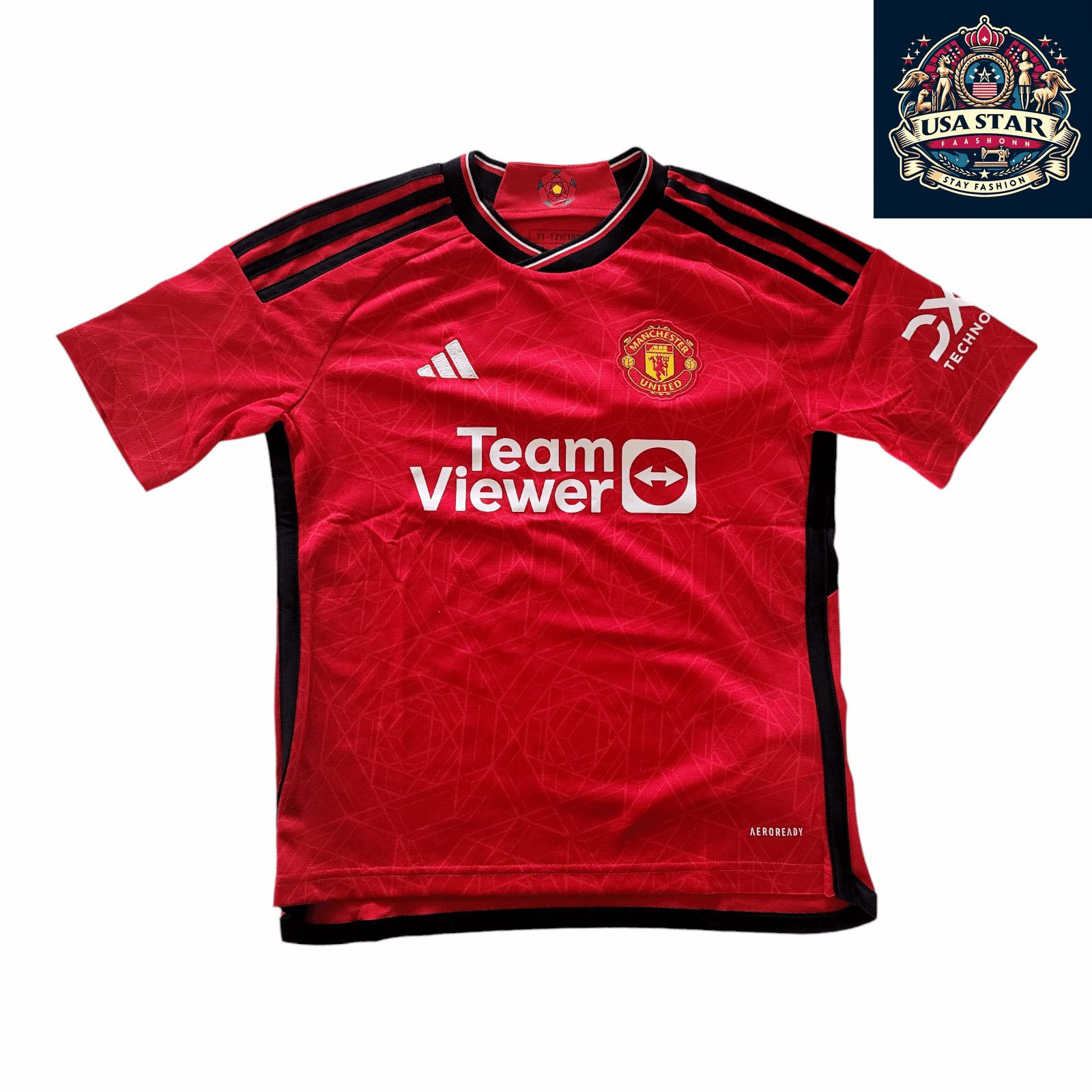 Adidas Manchester United Youth Jersey 11 - 12 Years 152cm AEROREADY Moisture - Wicking Red - USASTARFASHION