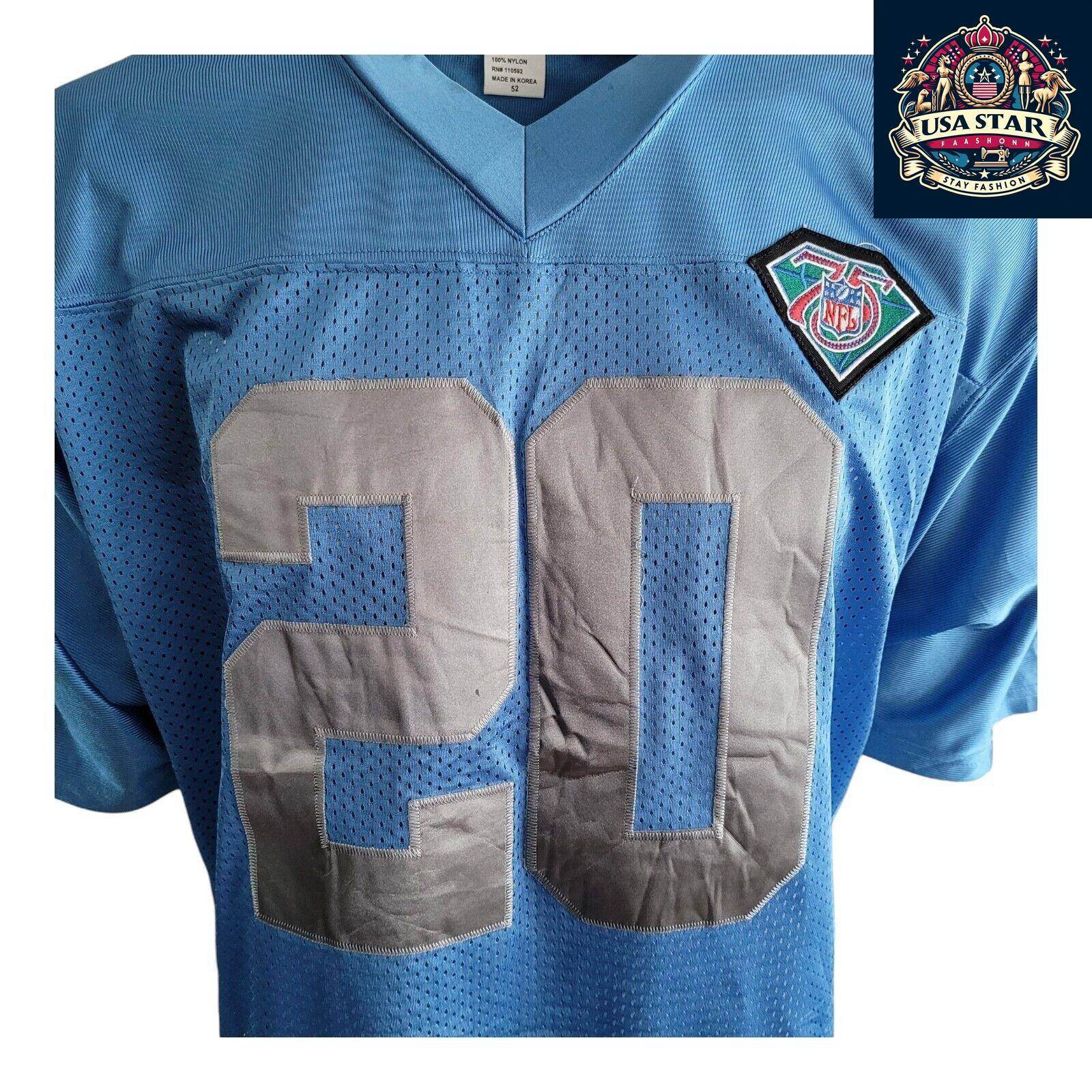 Mitchell & Ness NFL Detroit Lions Barry Sanders Jersey #20 Throwback 1994 Sz 52 XL - USASTARFASHION
