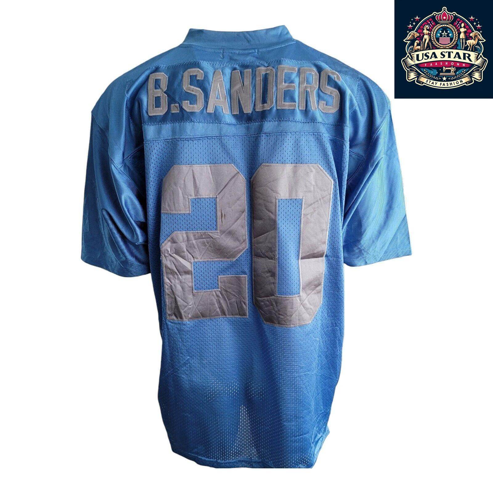 Mitchell & Ness NFL Detroit Lions Barry Sanders Jersey #20 Throwback 1994 Sz 52 XL - USASTARFASHION