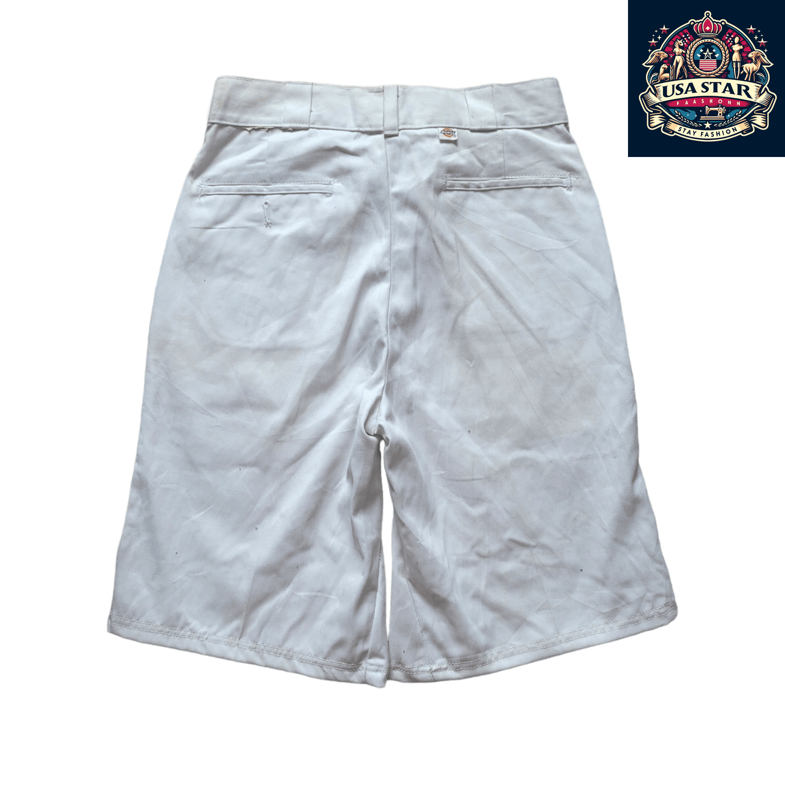 Dickies White Denim Shorts Size 29 - Durable, Breathable Fabric with Classic Design for Summer Style - USASTARFASHION