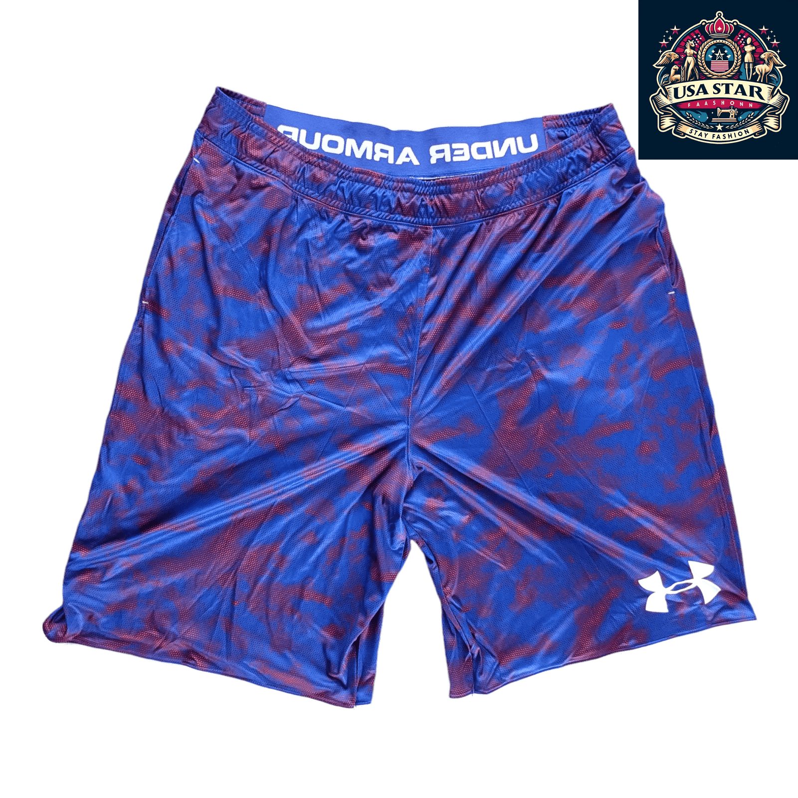 Men's Under Armour Athletic Shorts, Blue Loose Fit, Moisture - Wicking, Lightweight Fabric, Gym & Training - USASTARFASHION