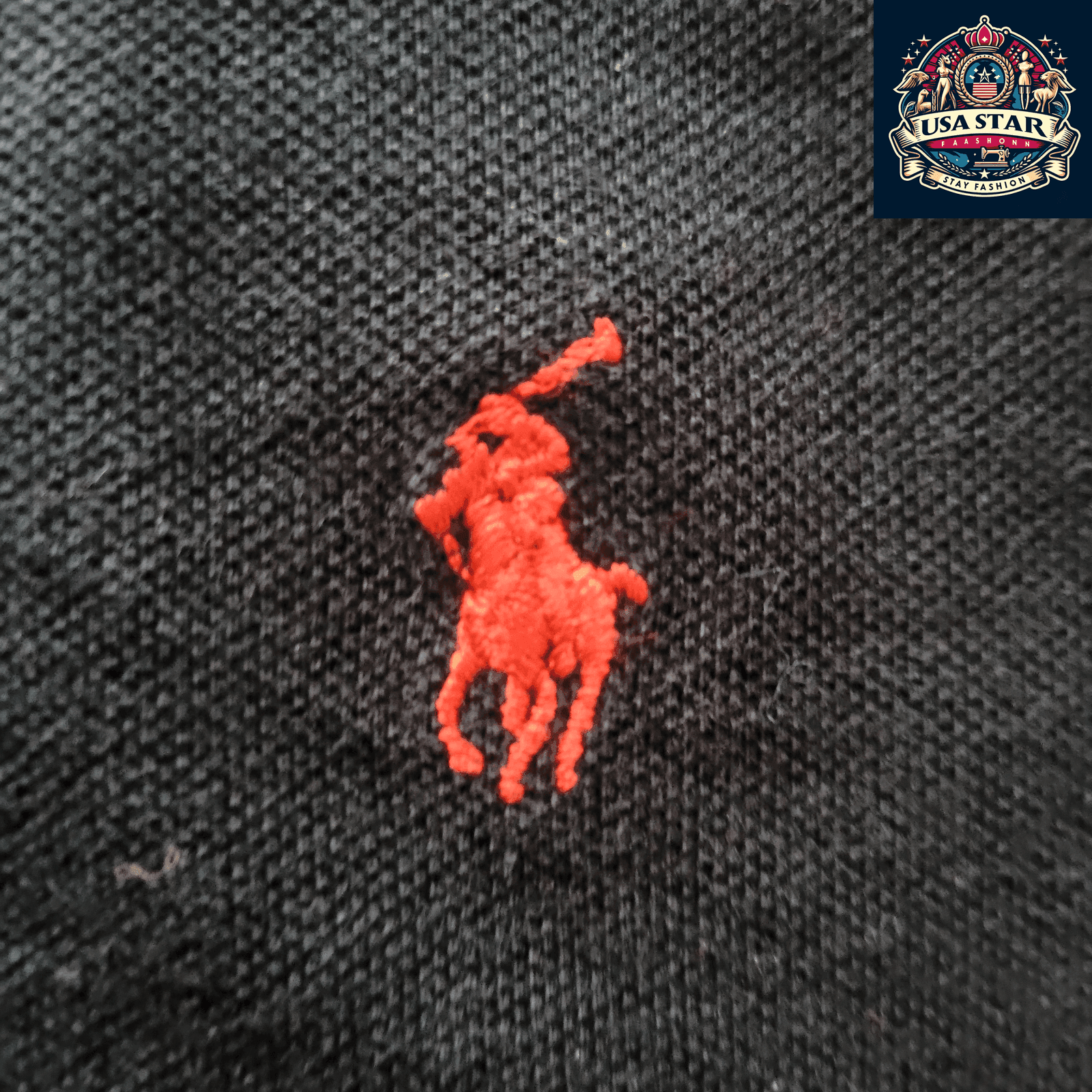 Ralph Lauren Polo Golf Shirt for Men, Small Size - Classic Black with Iconic Red Pony Logo - USASTARFASHION