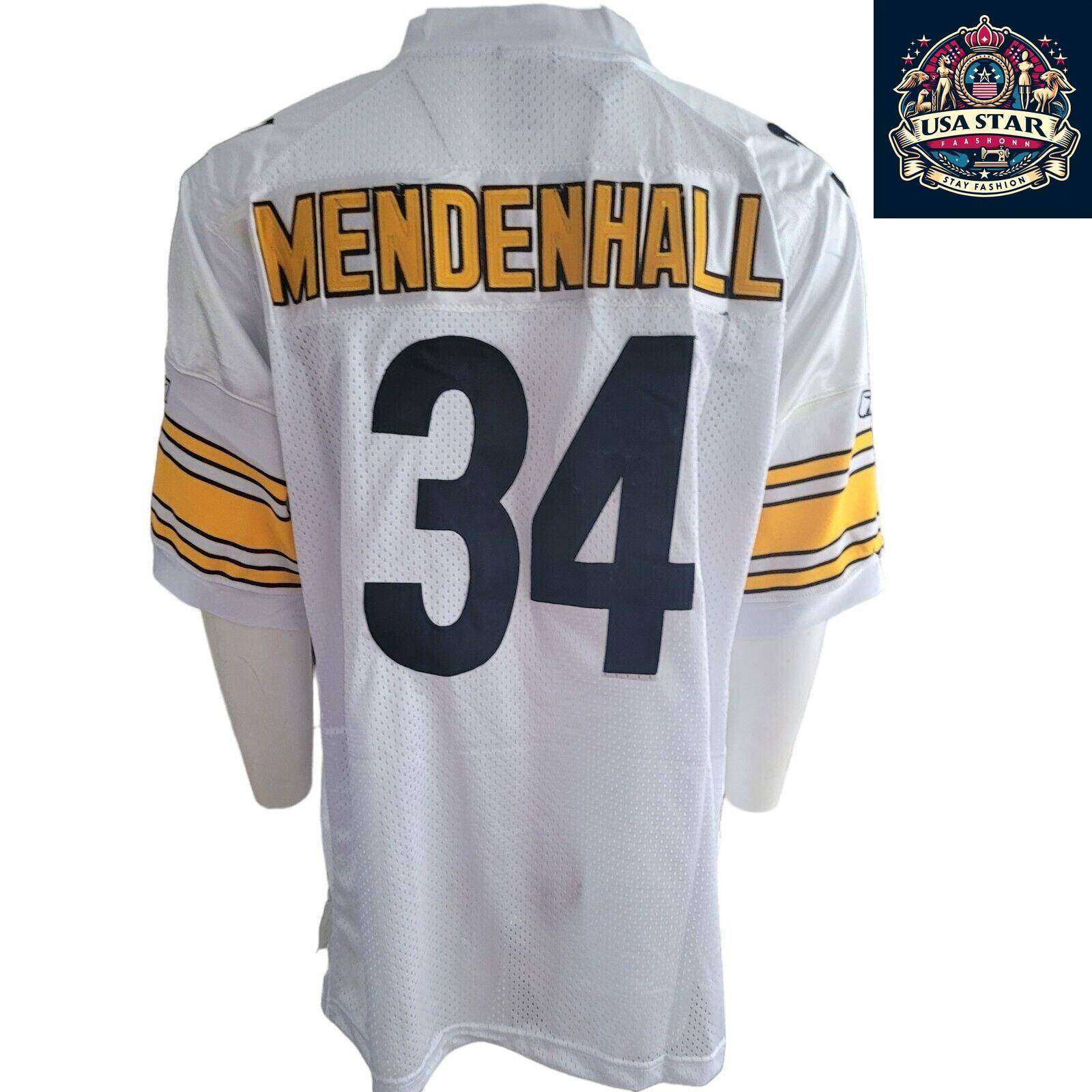 Pittsburgh Steelers Jersey Reebok NFL Mendenhall 34 Size 54 (2XL) - Authentic Fan Apparel - USASTARFASHION