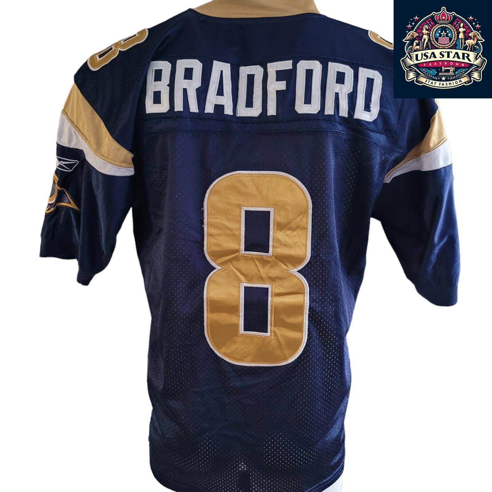 St Louis Rams Jersey 8 Bradford By Reebok, Size 48, Authentic Design, Great Condition - USASTARFASHION