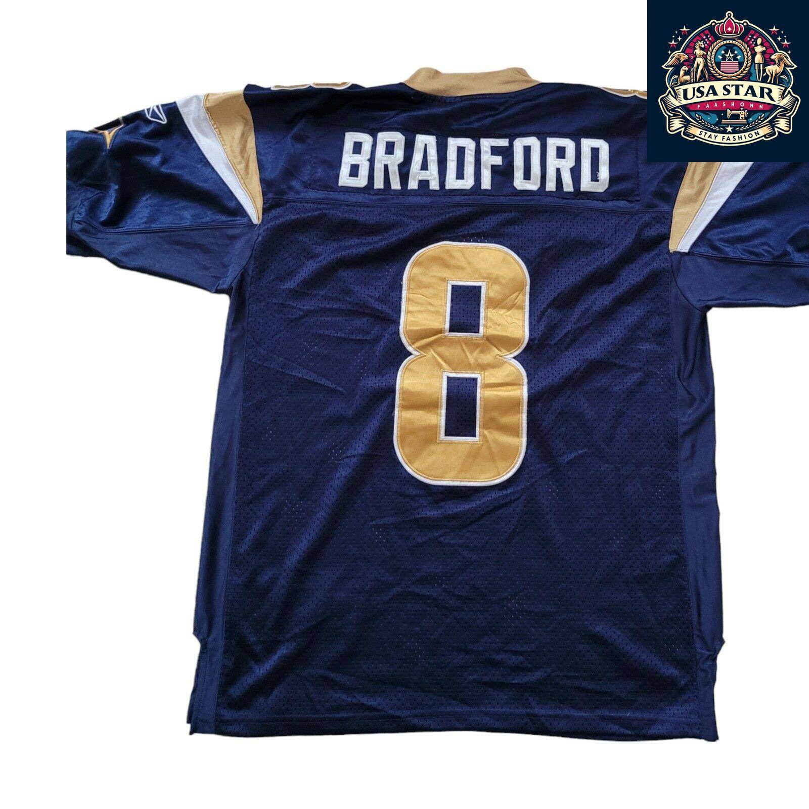 St Louis Rams Jersey 8 Bradford By Reebok, Size 48, Authentic Design, Great Condition - USASTARFASHION