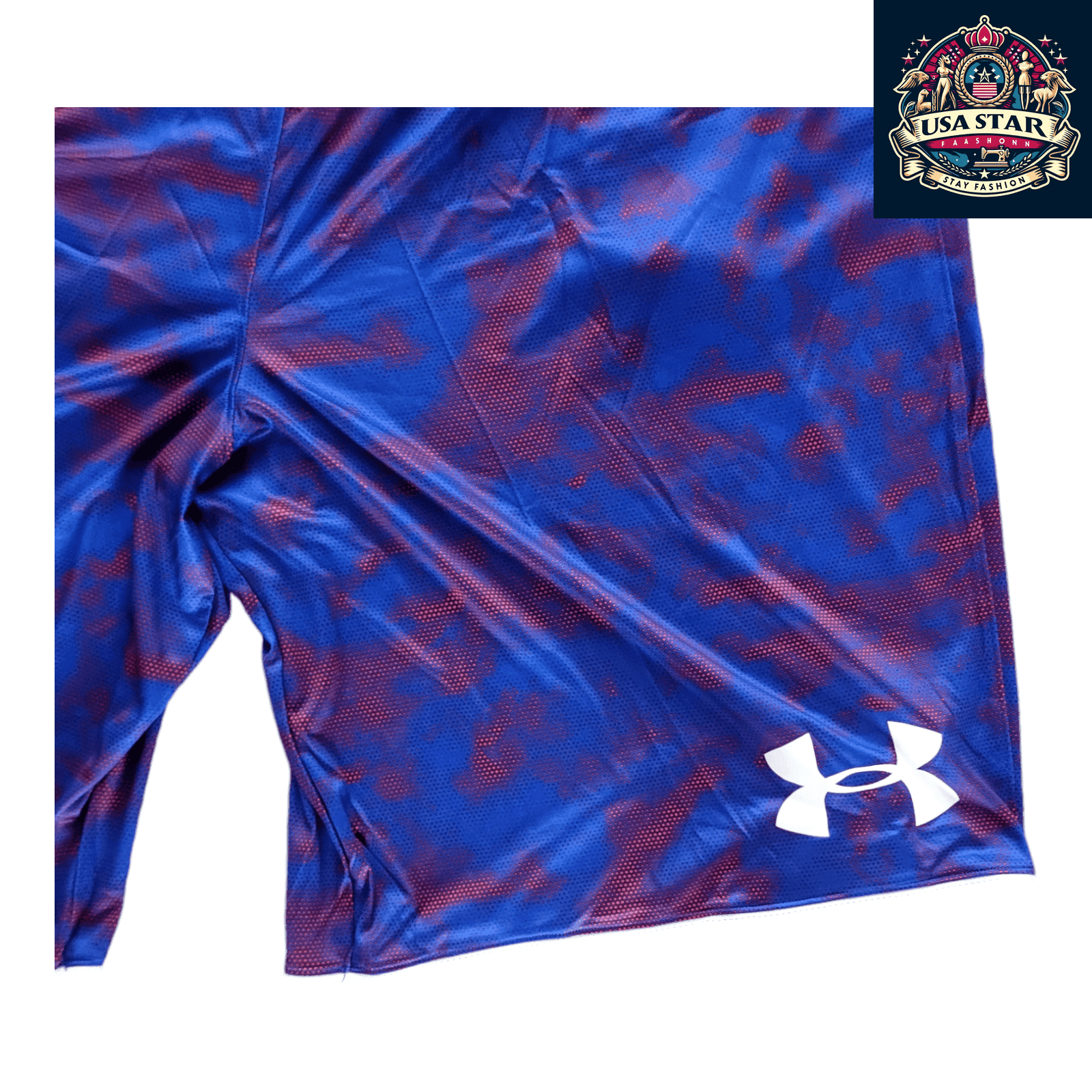 Men's Under Armour Athletic Shorts, Blue Loose Fit, Moisture - Wicking, Lightweight Fabric, Gym & Training - USASTARFASHION