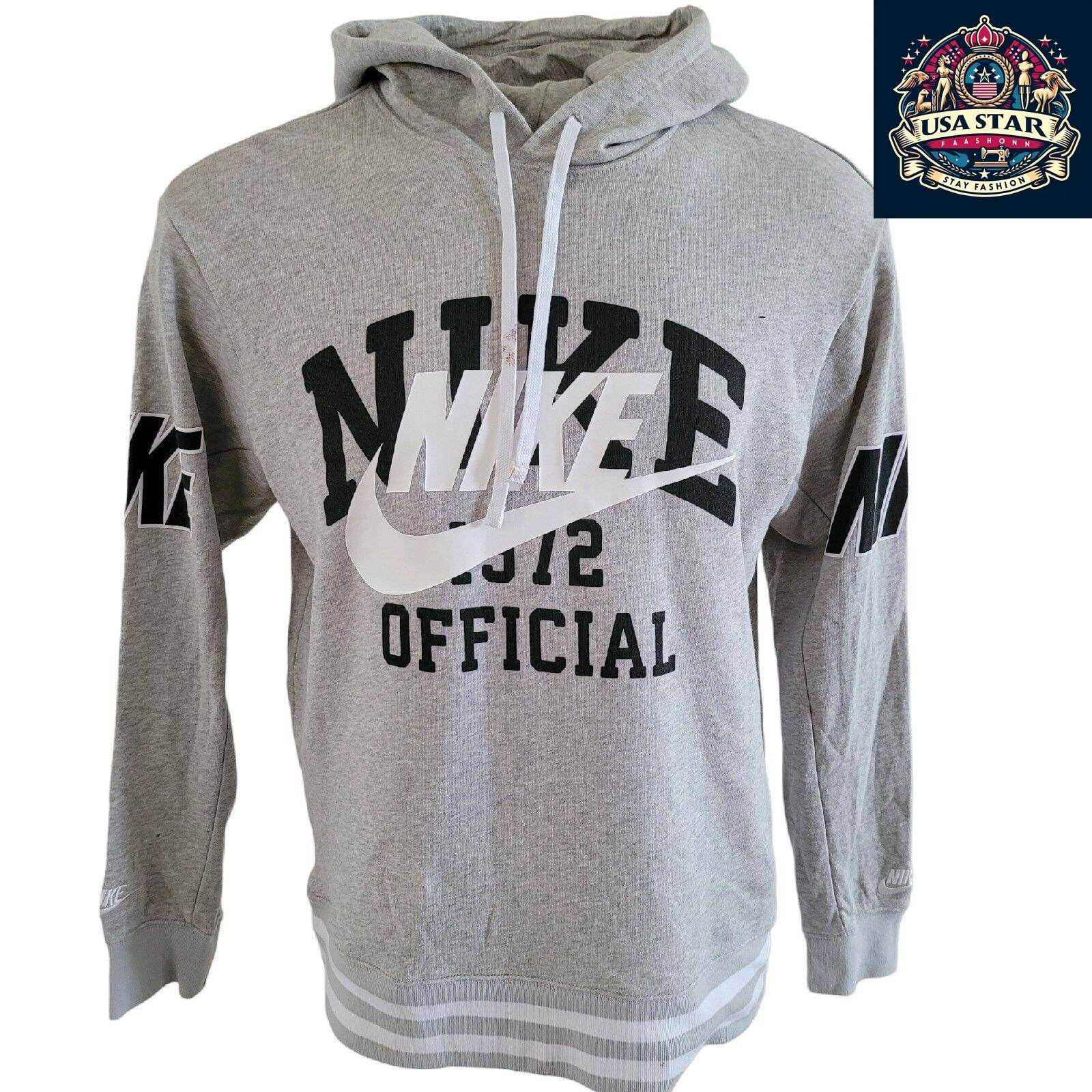 Vintage Nike Hoodie 1972 Official Size S - Cozy Cotton Pullover with Relaxed Fit - USASTARFASHION