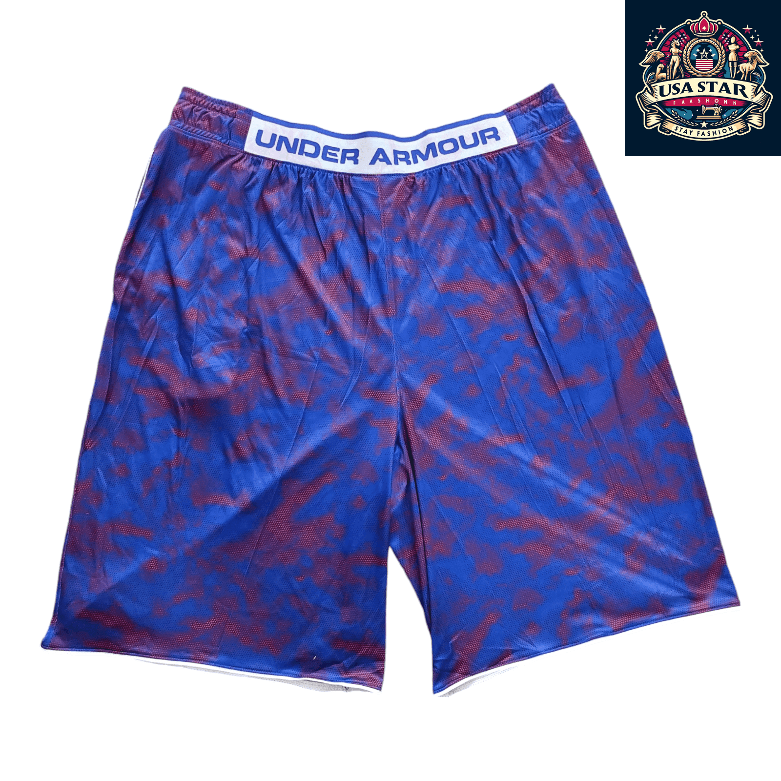 Men's Under Armour Athletic Shorts, Blue Loose Fit, Moisture - Wicking, Lightweight Fabric, Gym & Training - USASTARFASHION