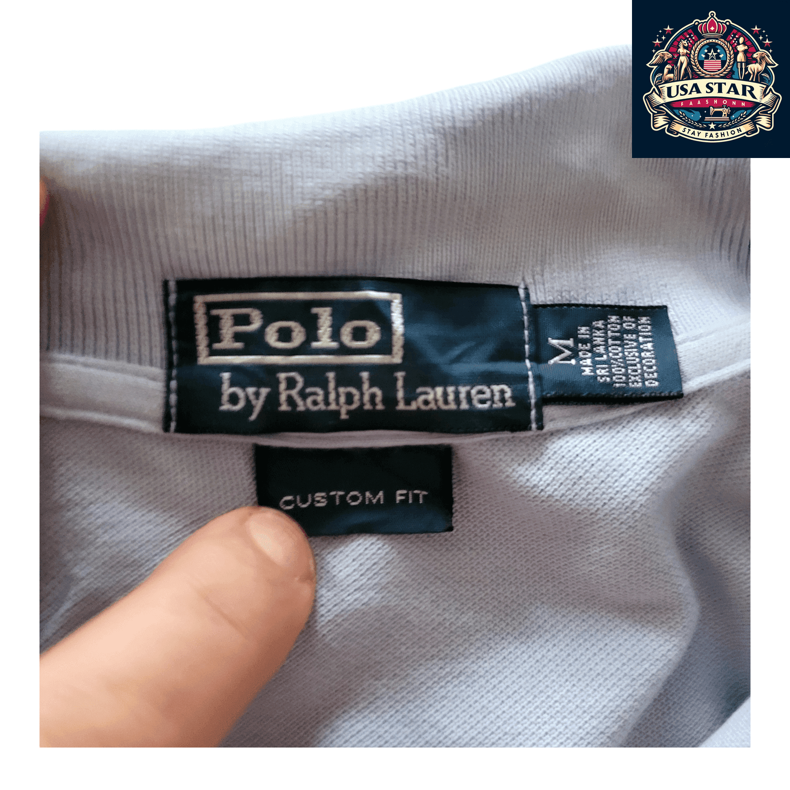 Polo Ralph Lauren Men's Polo Shirt - Custom Fit Light Blue with Pink Logo, 100% Cotton Comfort - USASTARFASHION